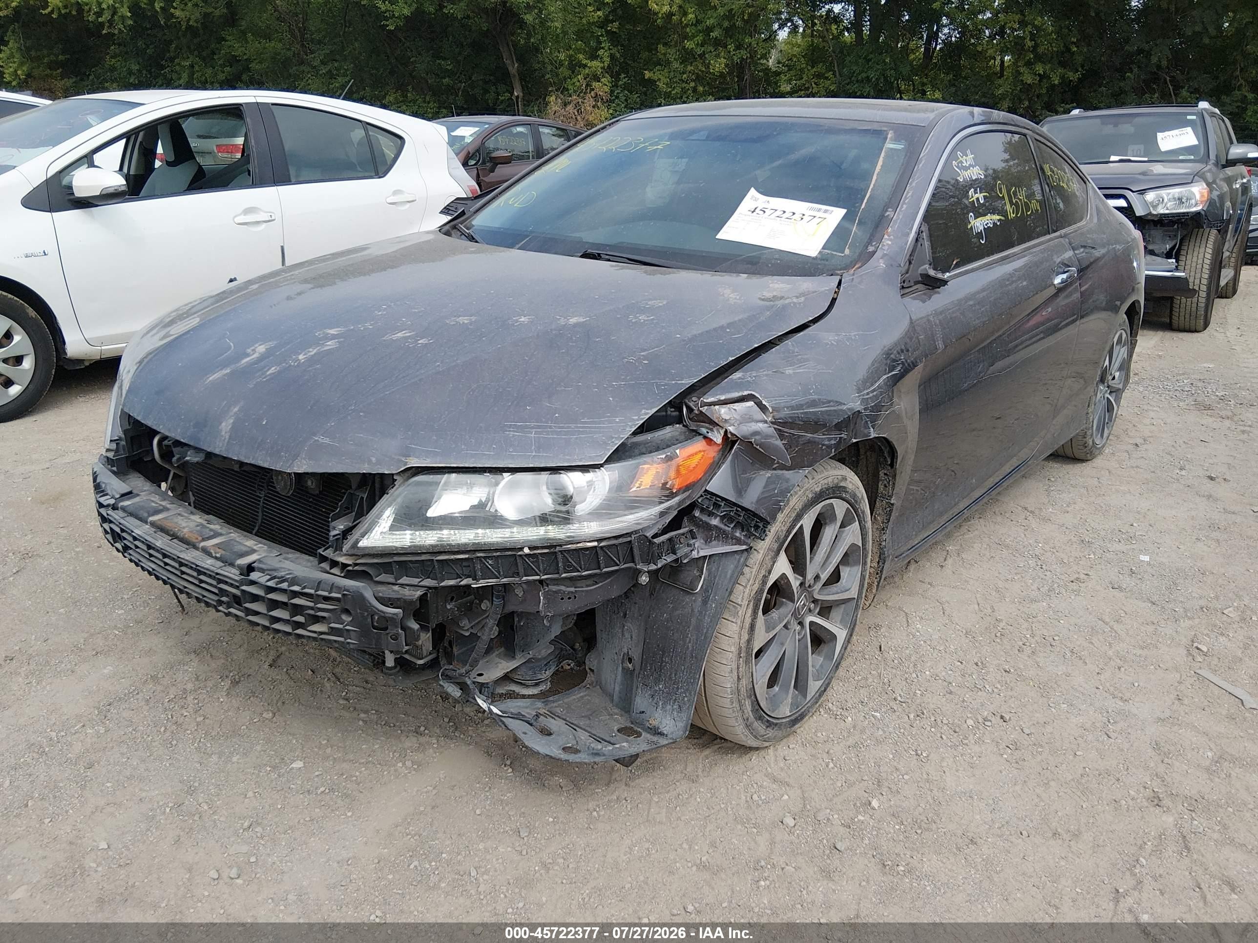 2013 Honda Accord Ex-l V-6 Gray vin: 1HGCT2B82DA004779
