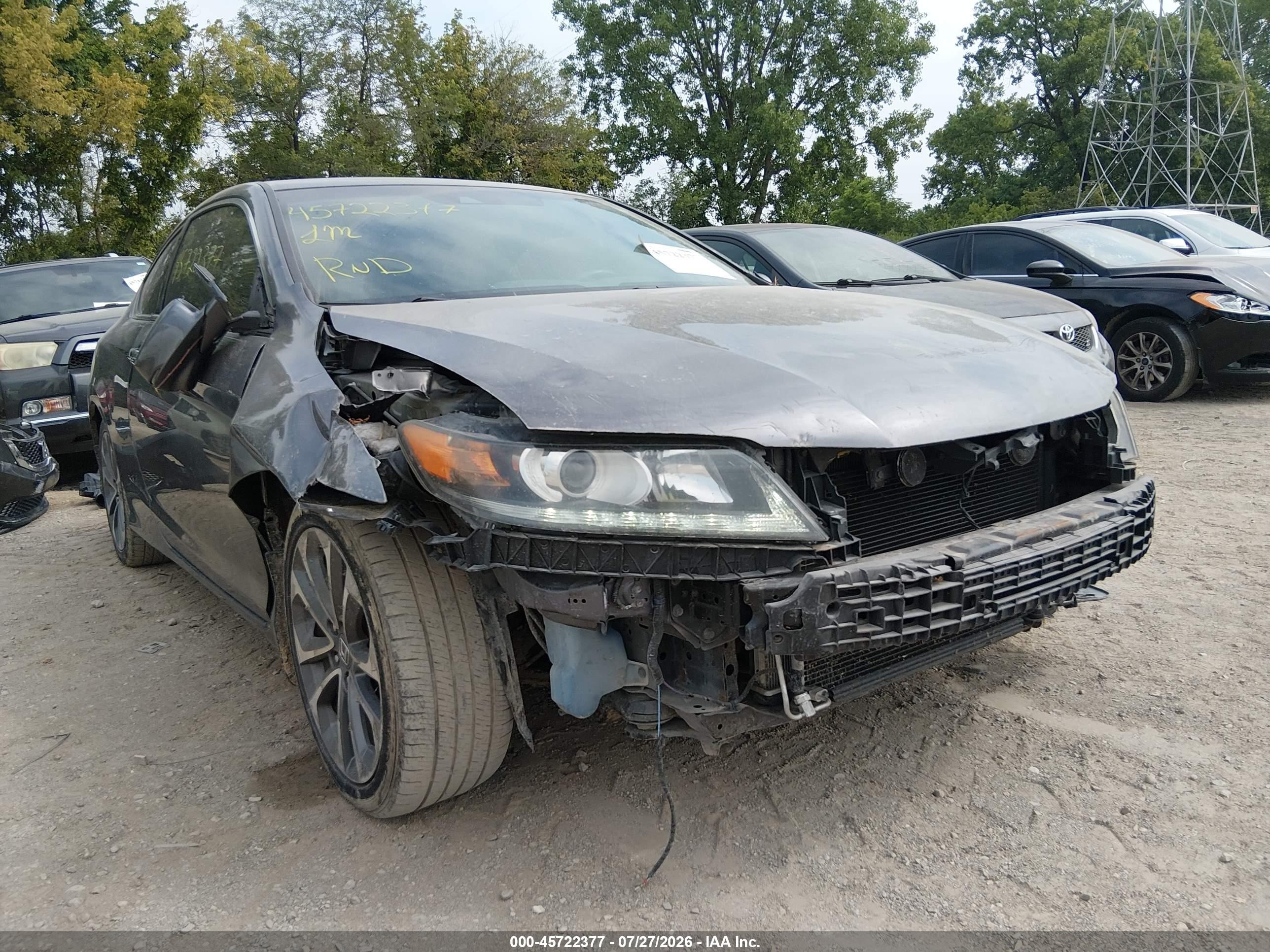2013 Honda Accord Ex-l V-6 Gray vin: 1HGCT2B82DA004779
