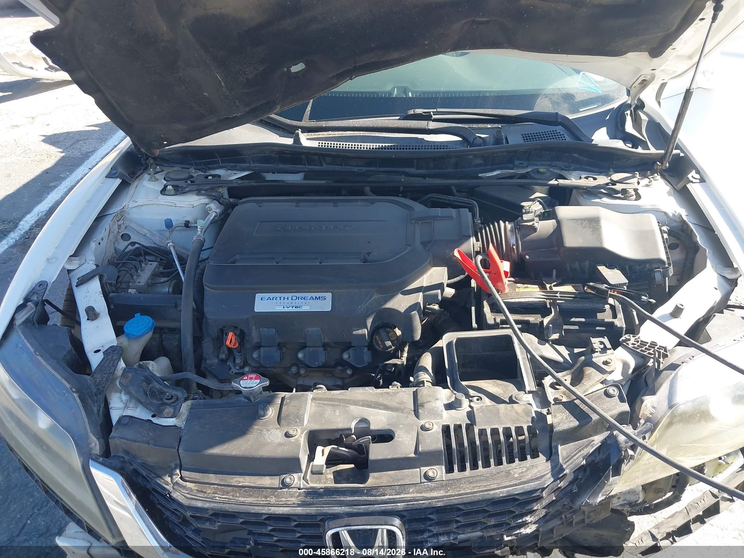 2014 Honda Accord Ex-l V-6 White vin: 1HGCT2B82EA001575