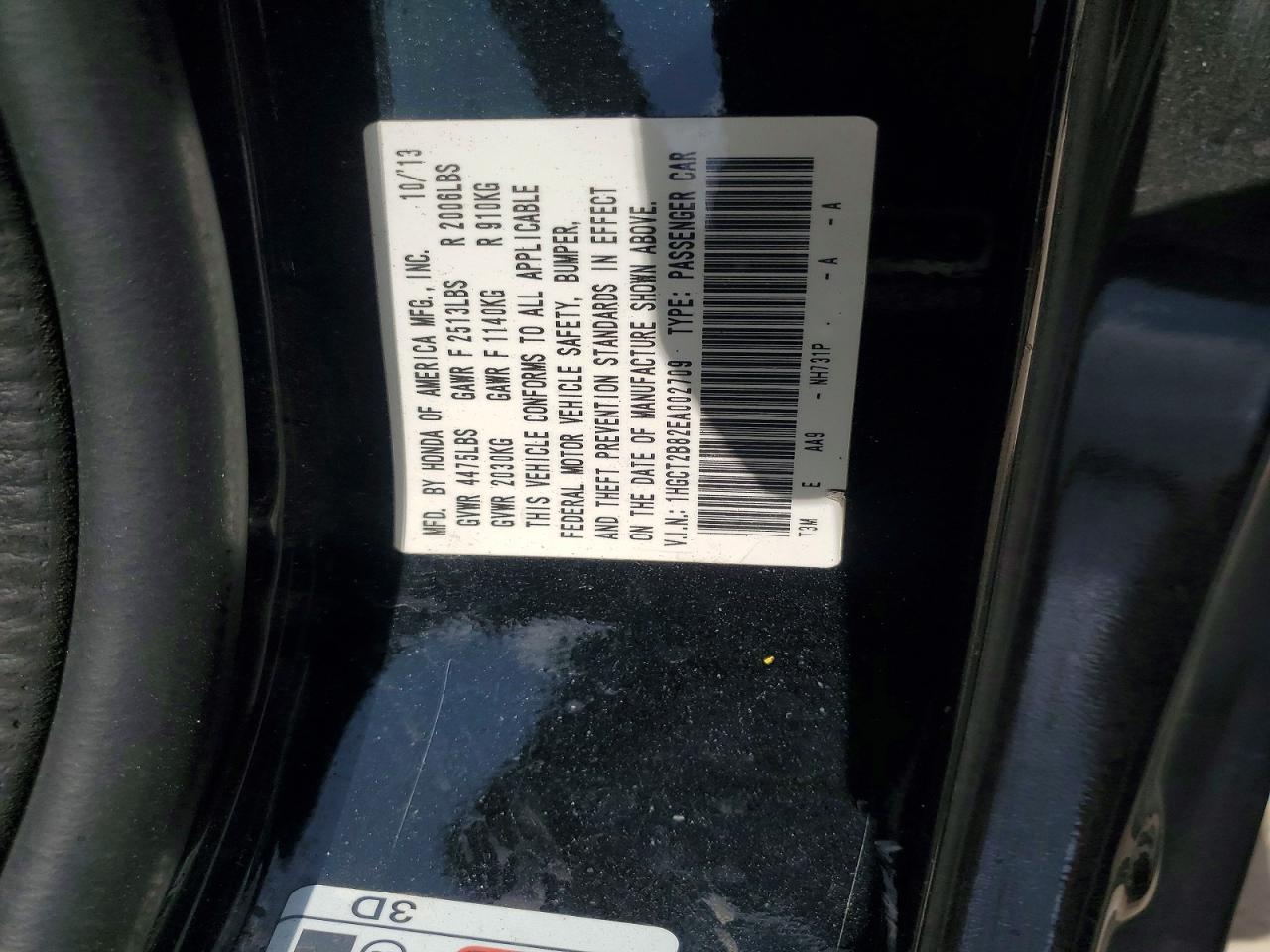 2014 Honda Accord Exl Black vin: 1HGCT2B82EA002709