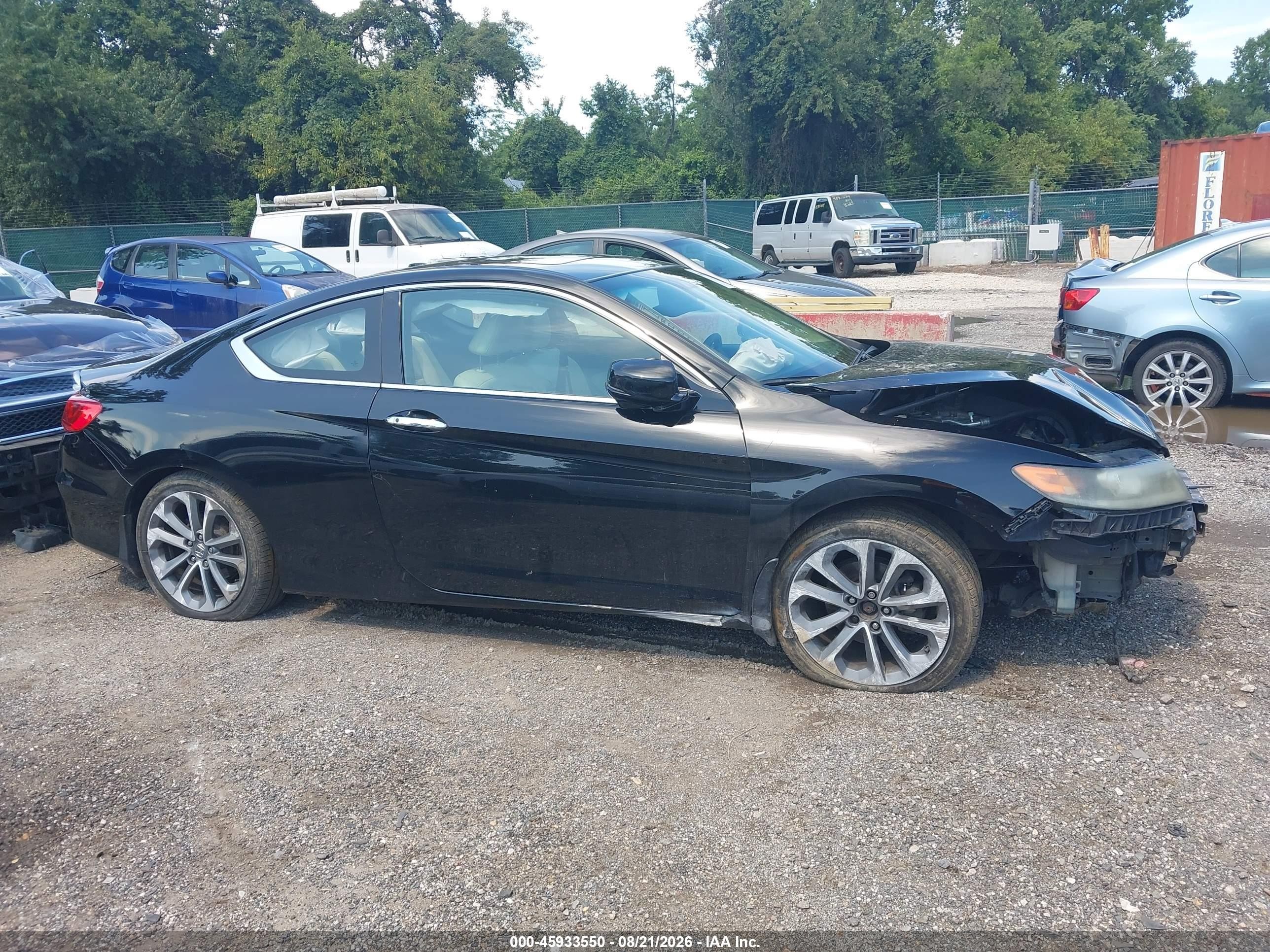 2013 Honda Accord Ex-l V-6 Black vin: 1HGCT2B83DA010025