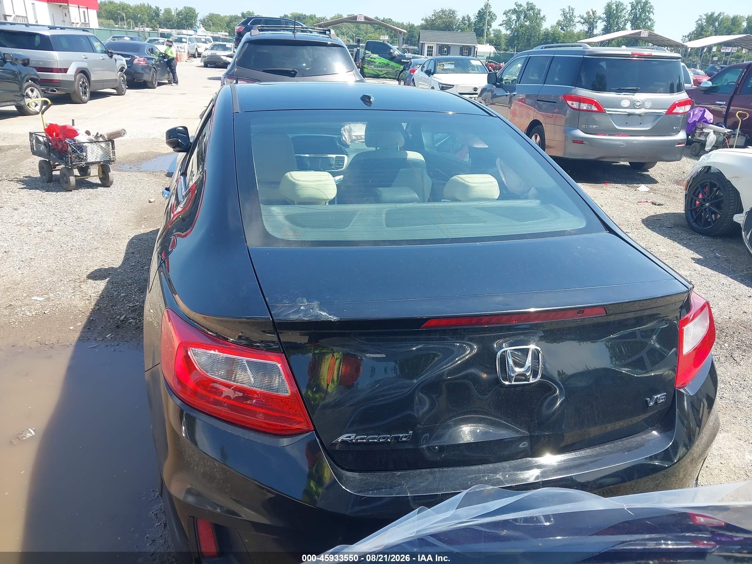 2013 Honda Accord Ex-l V-6 Black vin: 1HGCT2B83DA010025