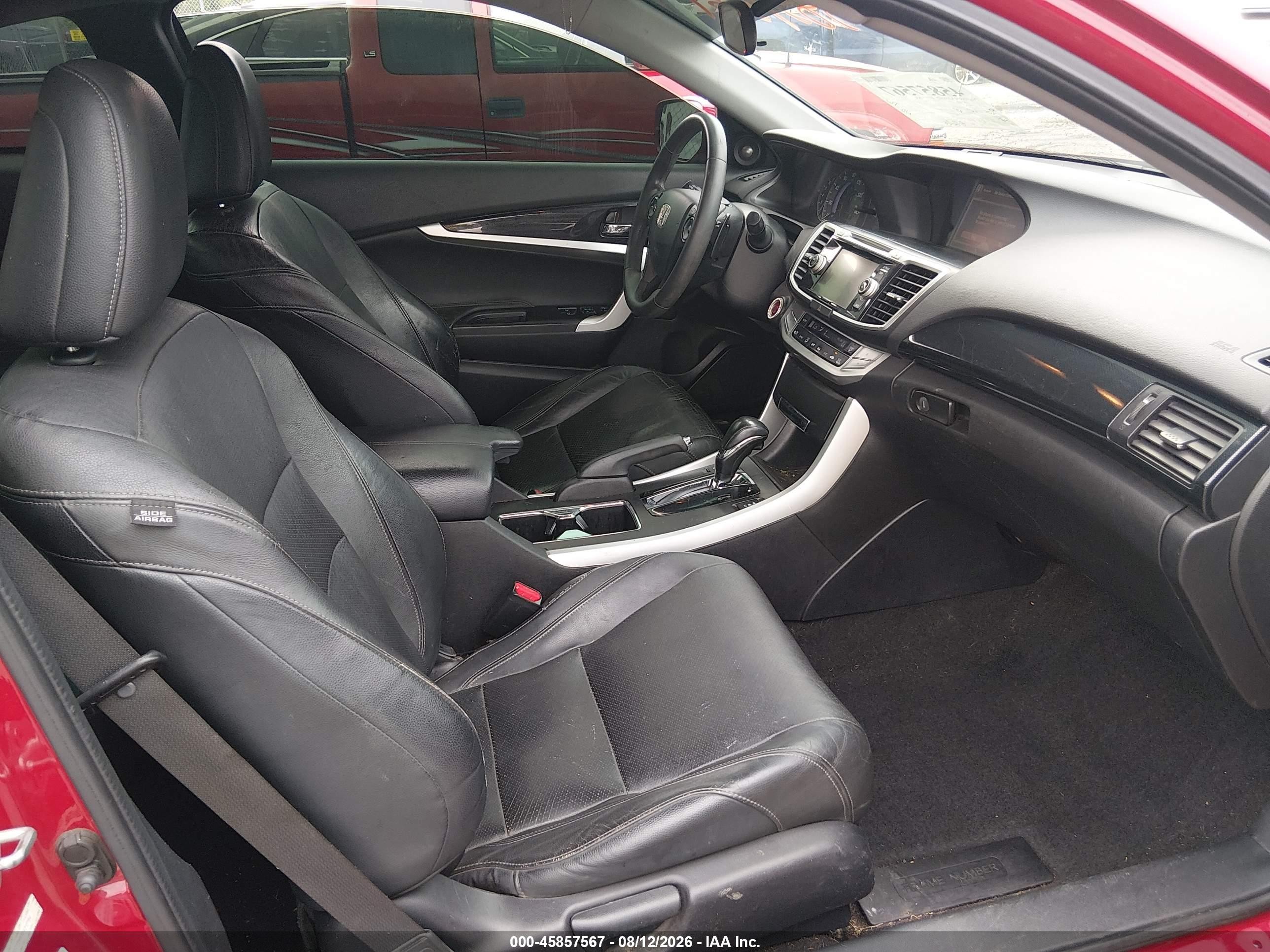 2013 Honda Accord Ex-l V-6 Red vin: 1HGCT2B83DA010784