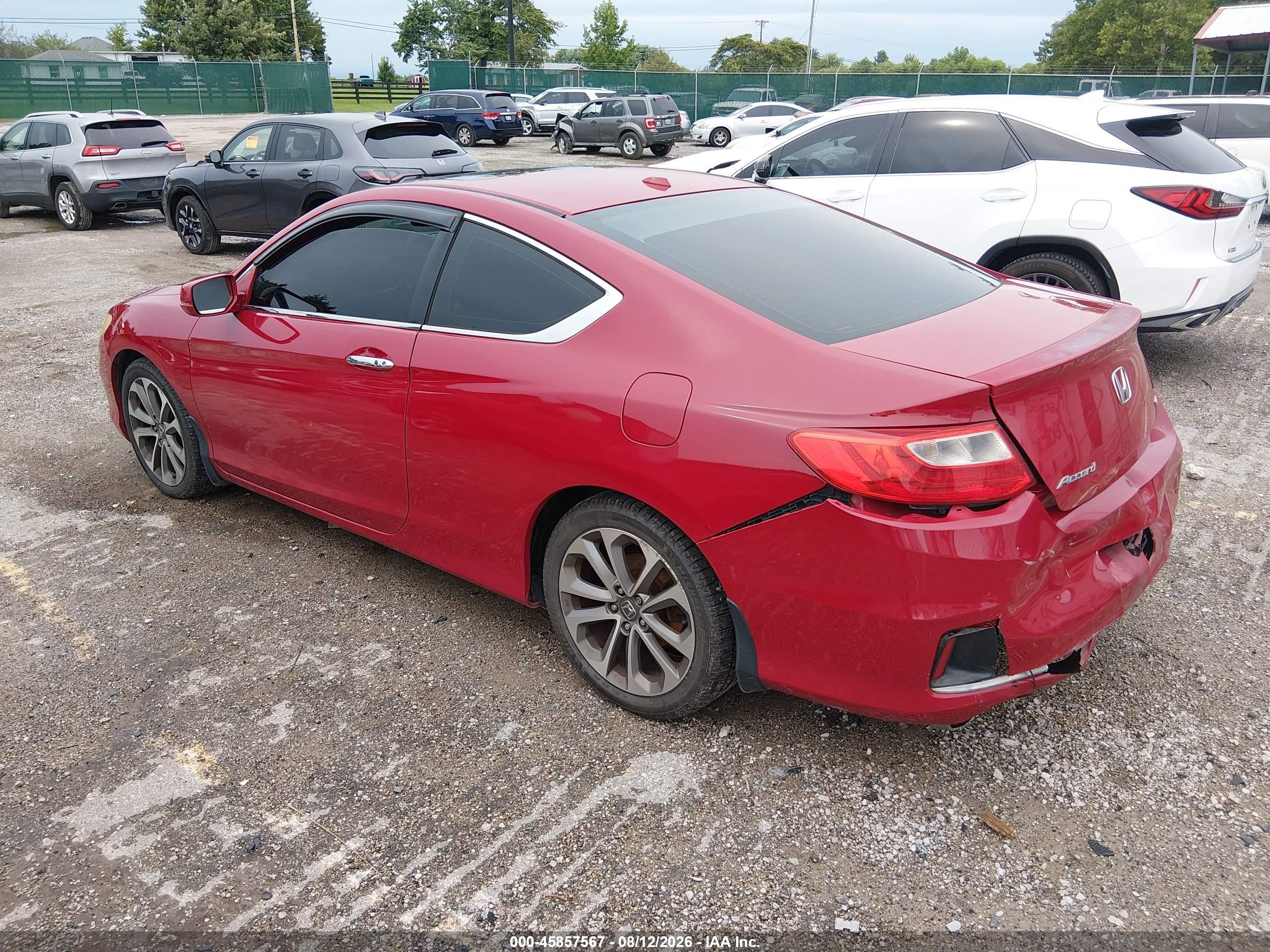 2013 Honda Accord Ex-l V-6 Red vin: 1HGCT2B83DA010784