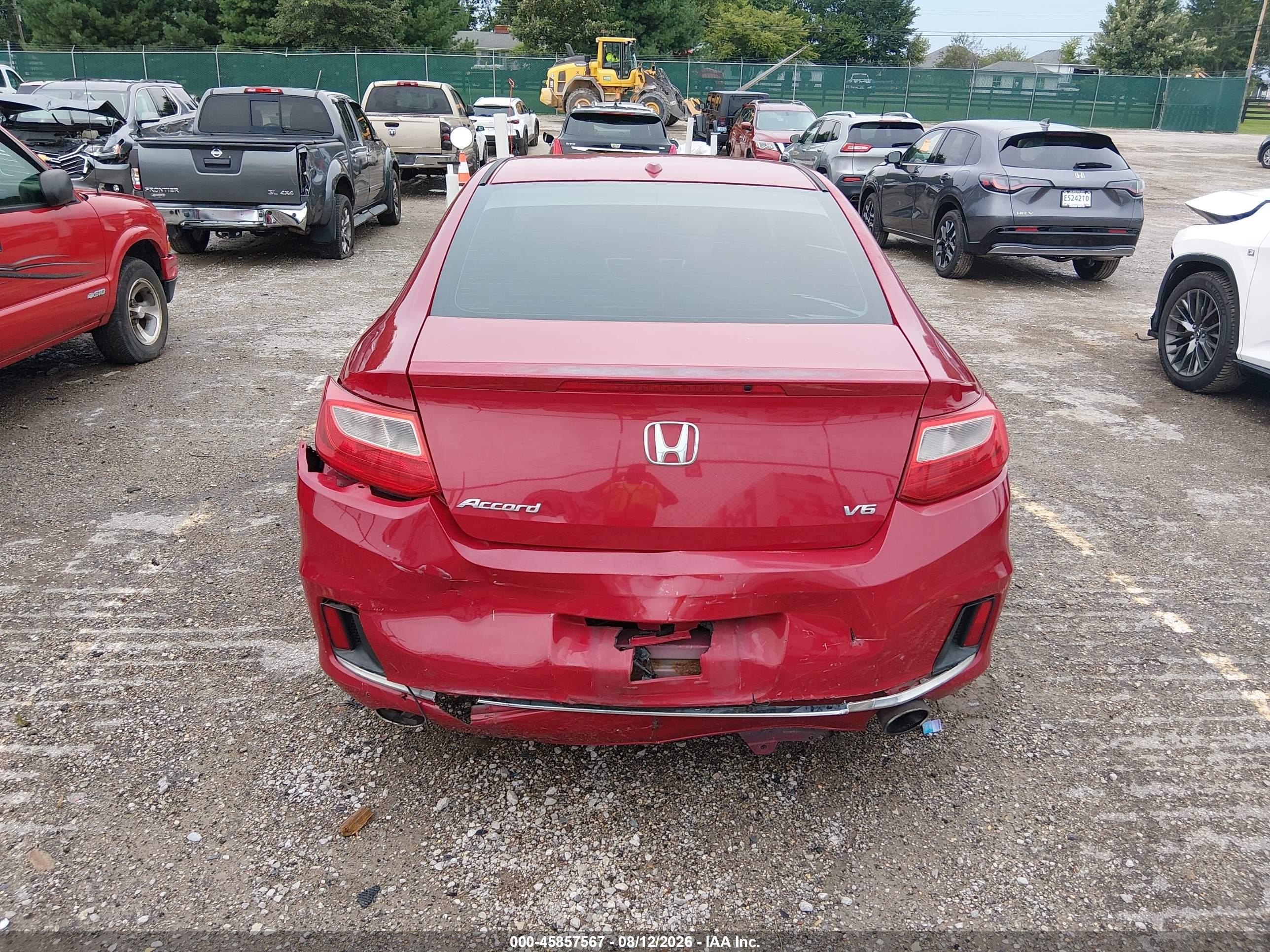 2013 Honda Accord Ex-l V-6 Red vin: 1HGCT2B83DA010784