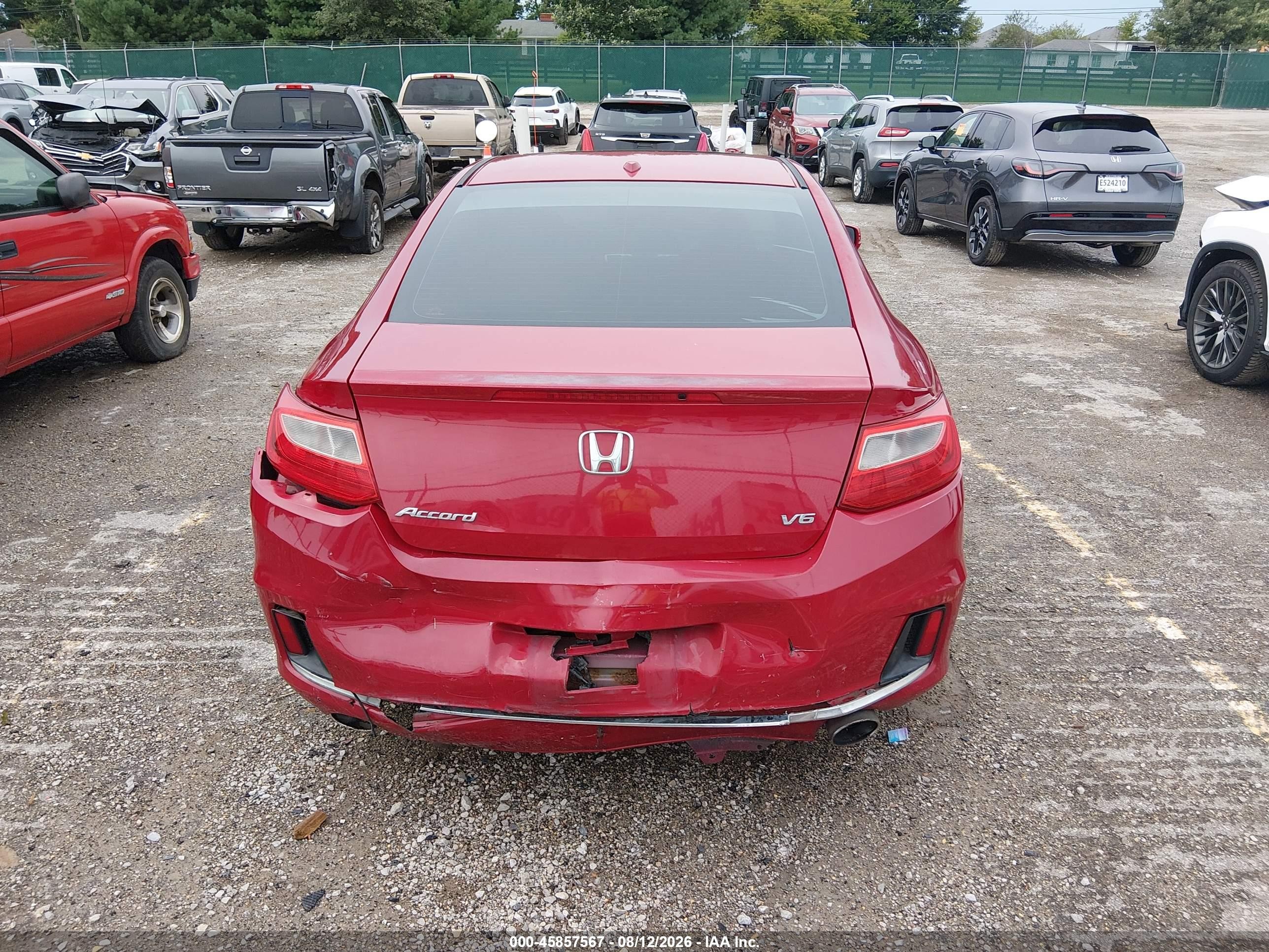 2013 Honda Accord Ex-l V-6 Red vin: 1HGCT2B83DA010784