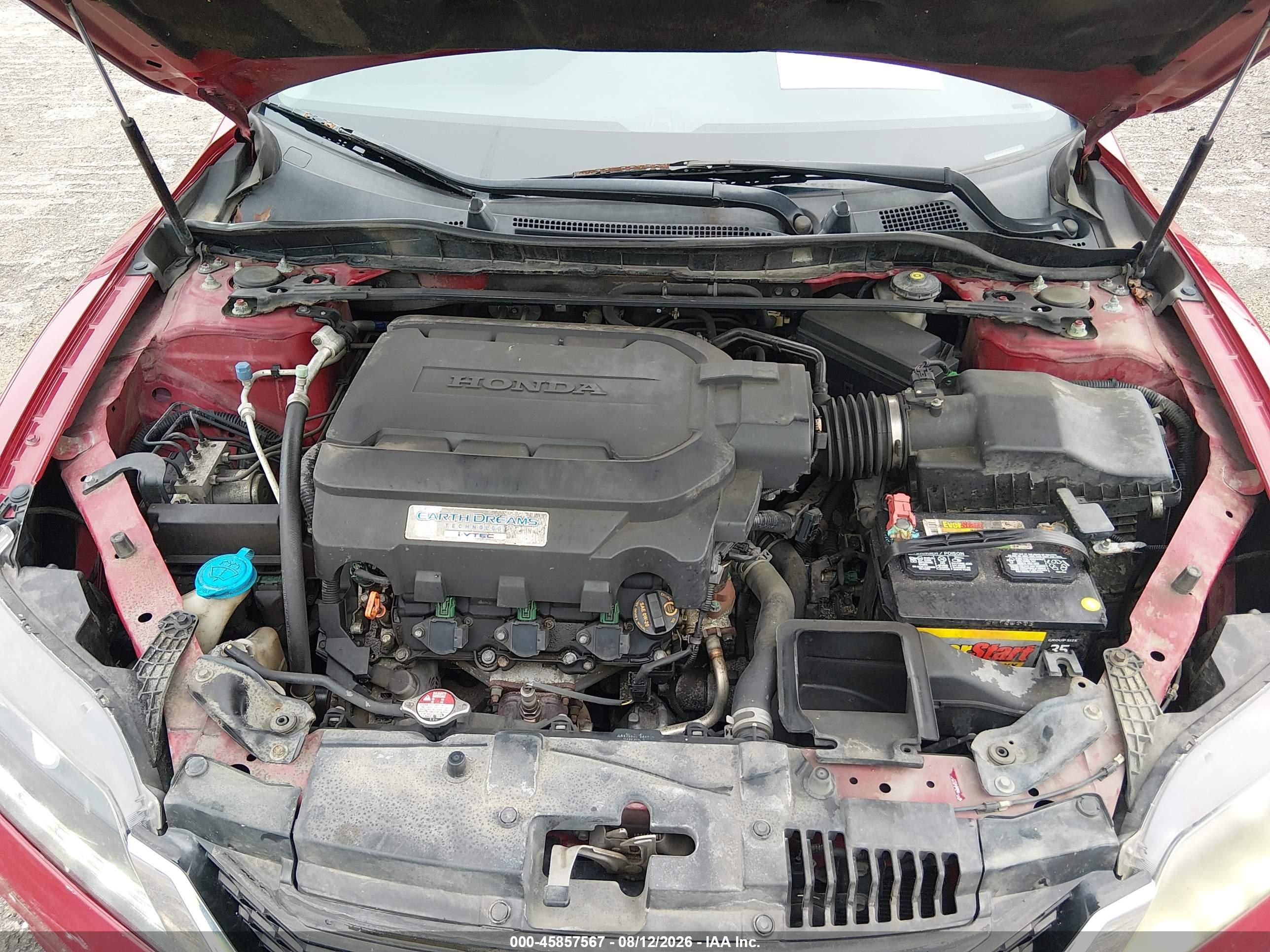 2013 Honda Accord Ex-l V-6 Red vin: 1HGCT2B83DA010784