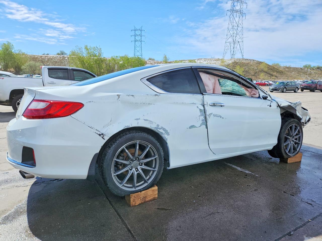 2015 Honda Accord Exl White vin: 1HGCT2B83FA001991