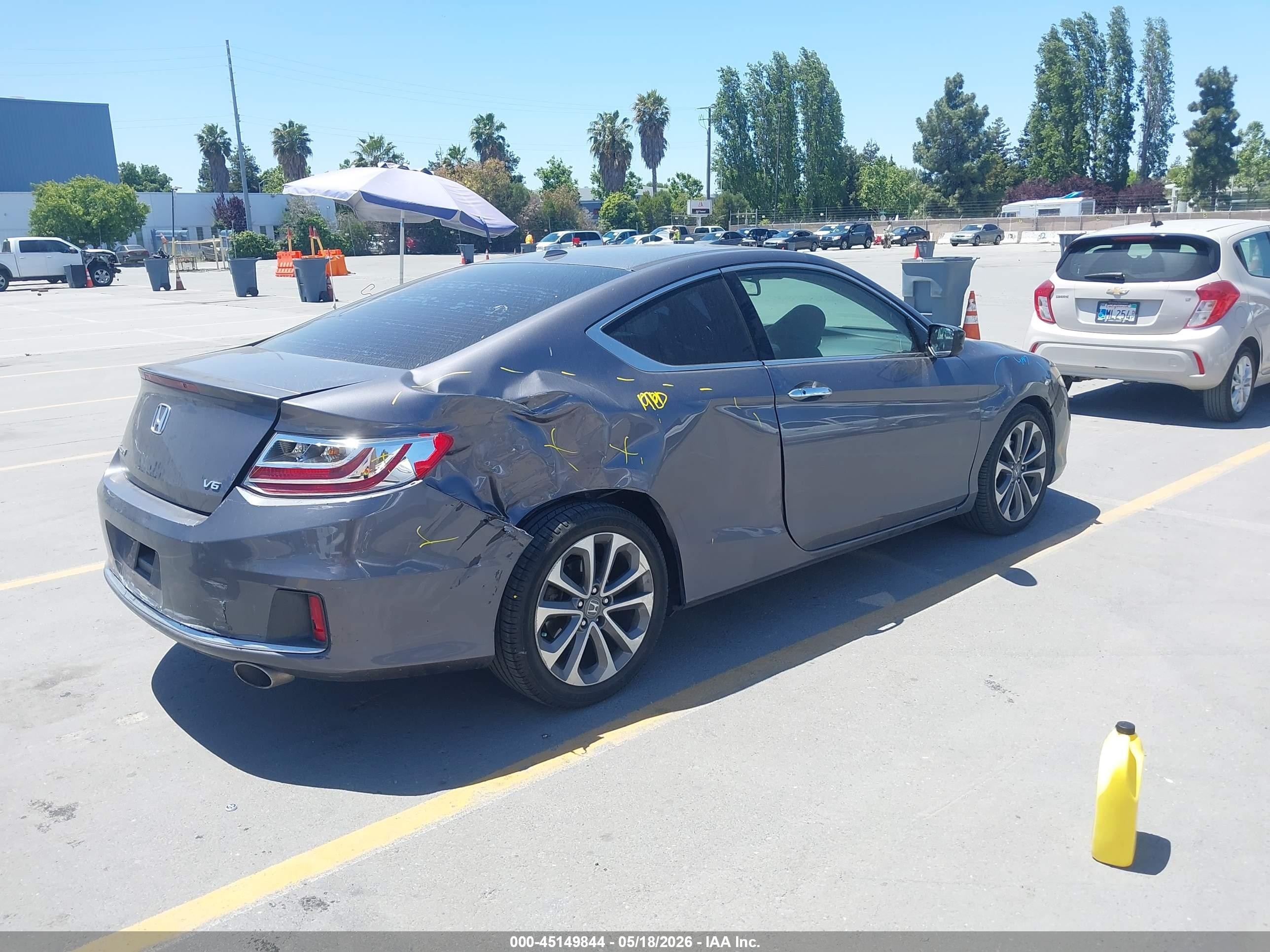 2015 Honda Accord Ex-l V-6 Gray vin: 1HGCT2B83FA006236