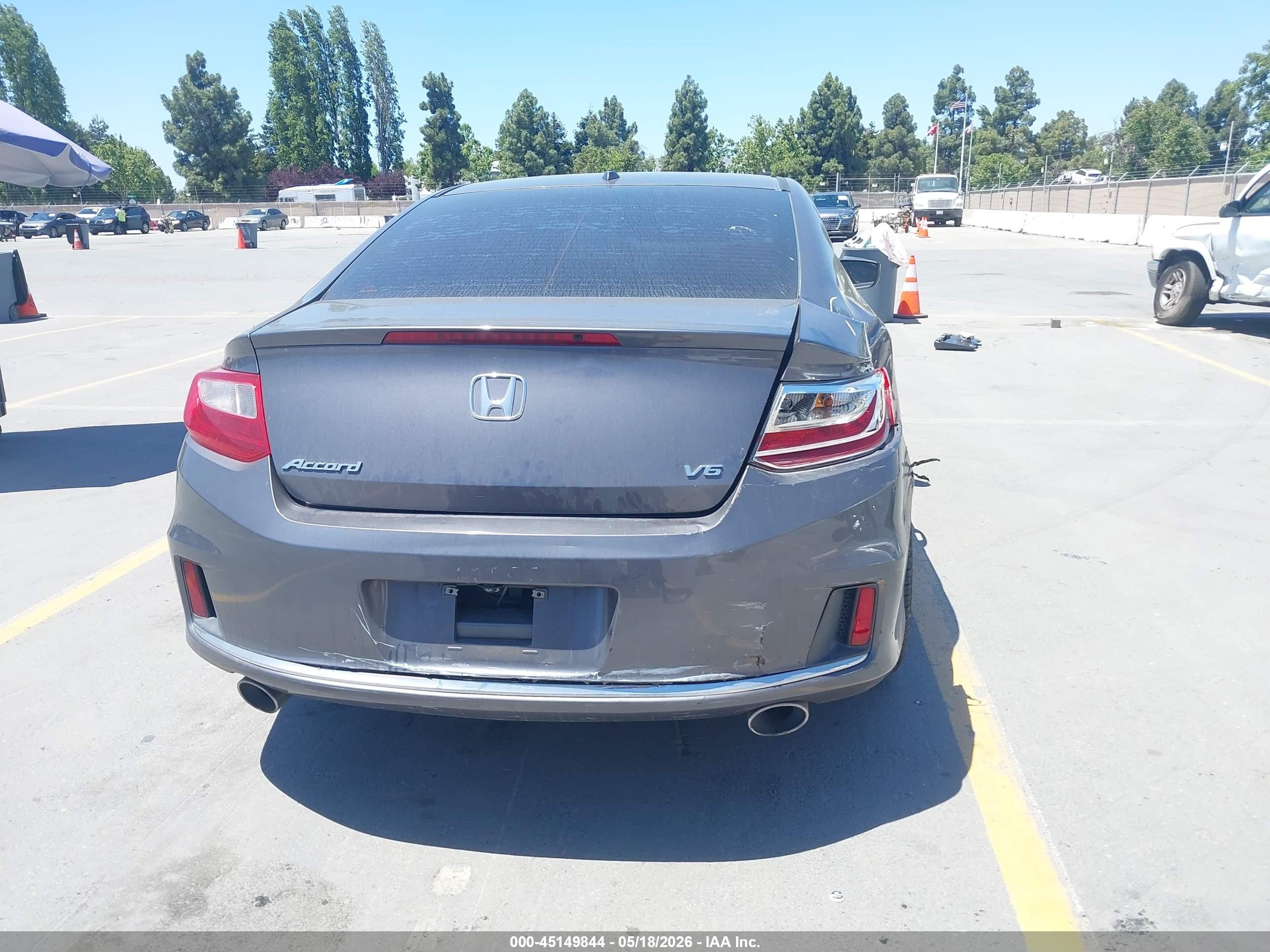 2015 Honda Accord Ex-l V-6 Gray vin: 1HGCT2B83FA006236