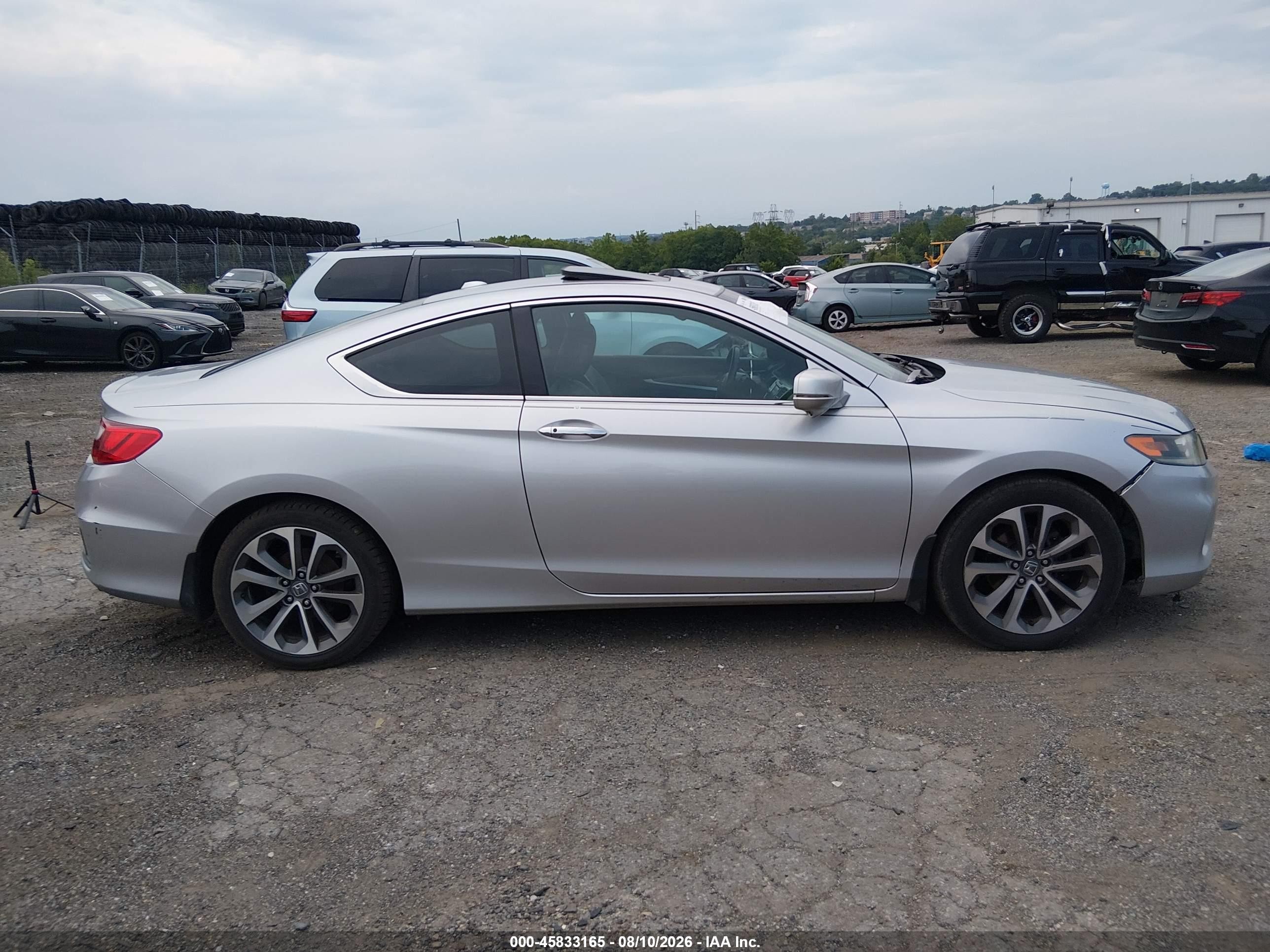 2013 Honda Accord Ex-l V-6 Silver vin: 1HGCT2B84DA001950