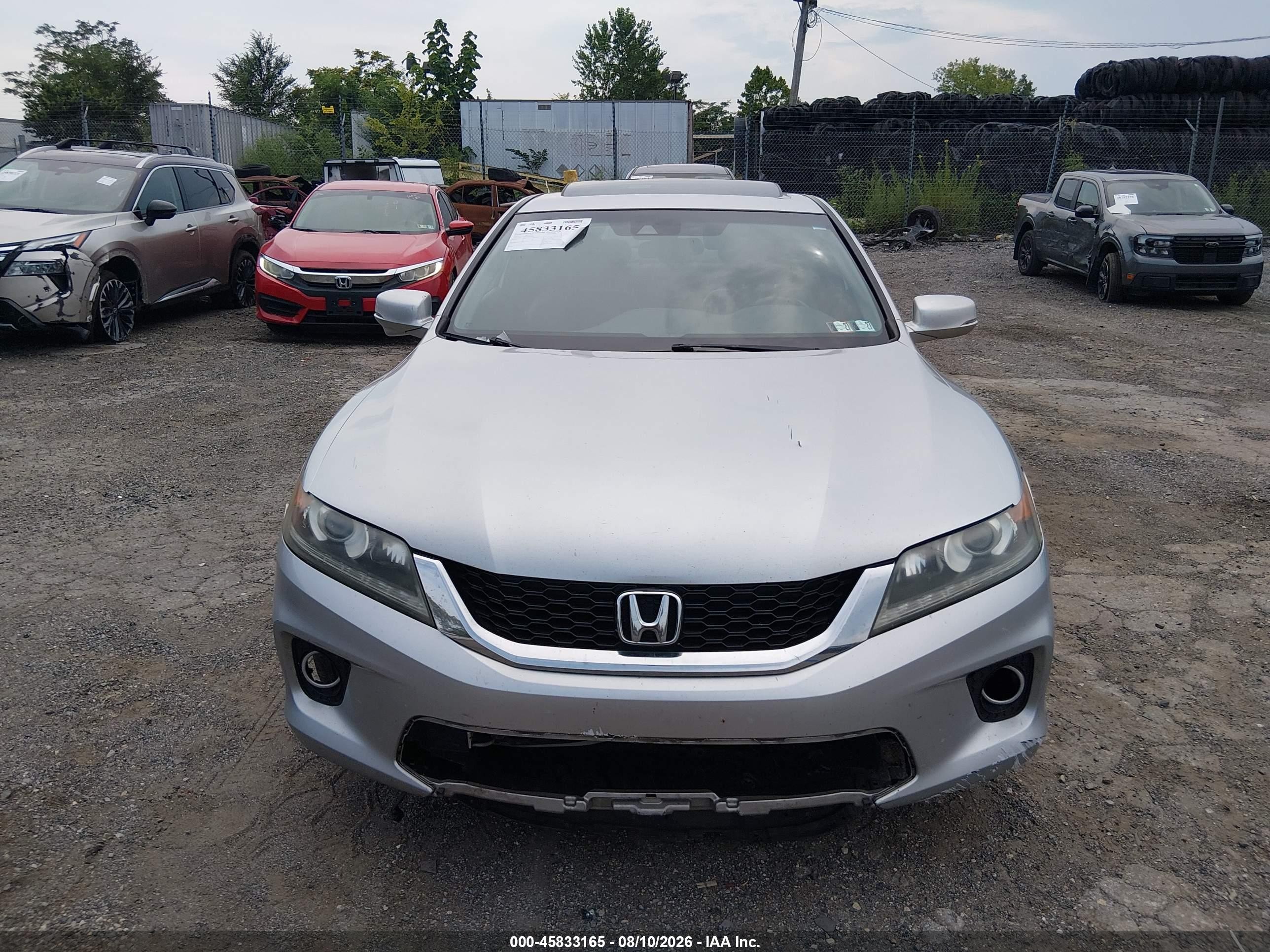 2013 Honda Accord Ex-l V-6 Silver vin: 1HGCT2B84DA001950