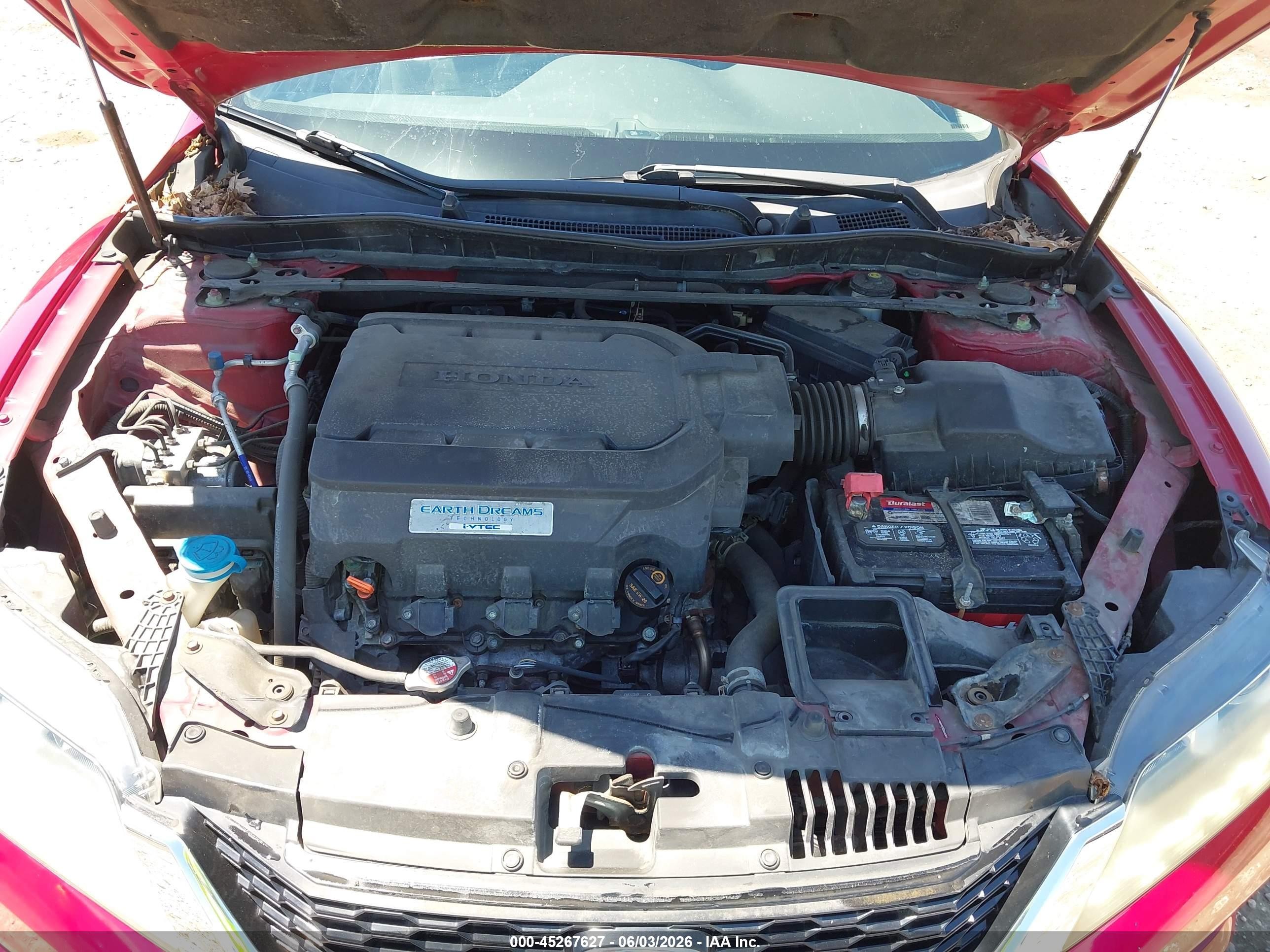 2013 Honda Accord Ex-l V-6 Red vin: 1HGCT2B84DA007893