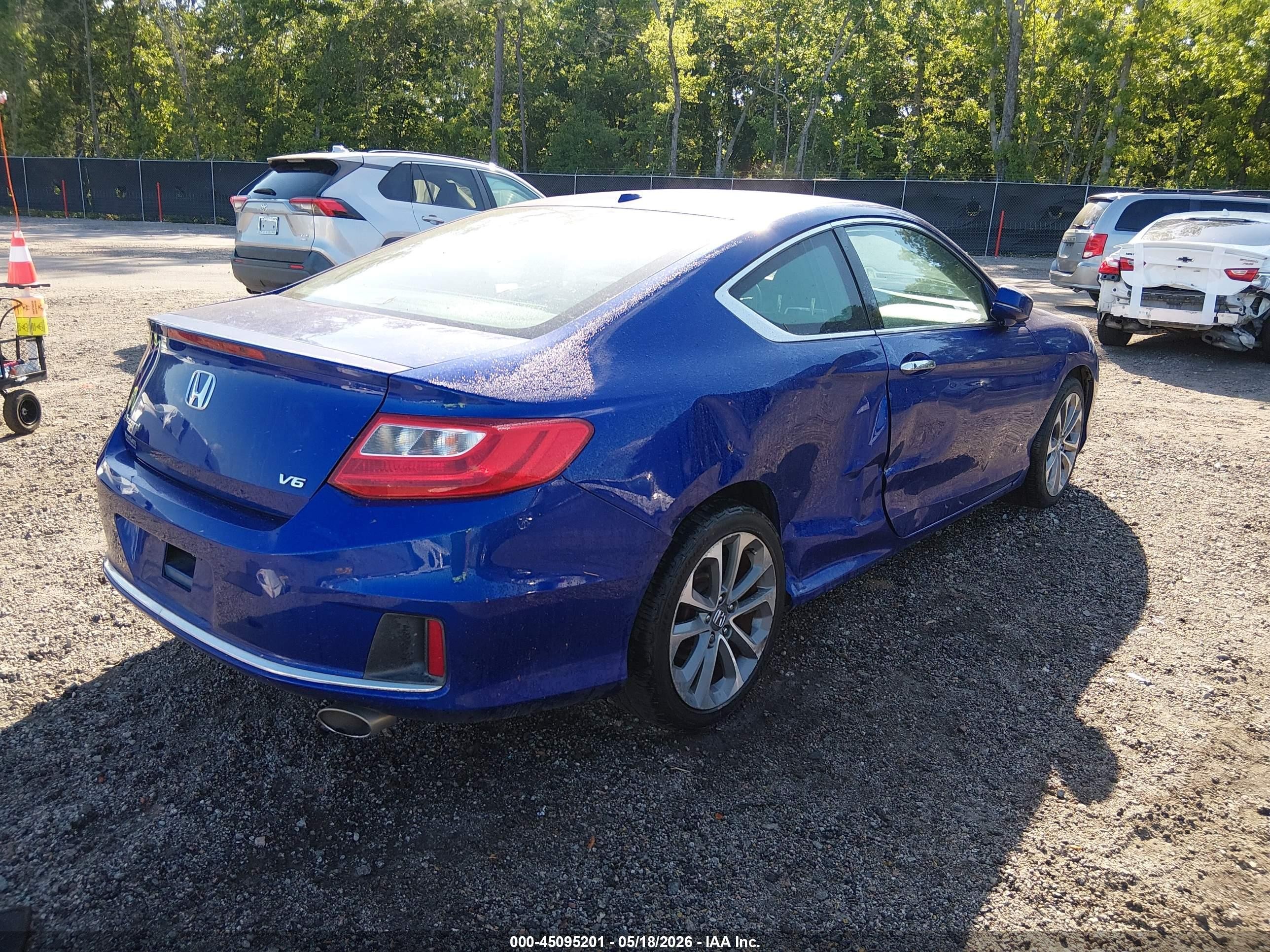 2015 Honda Accord Ex-l V-6 Синий vin: 1HGCT2B84FA007198