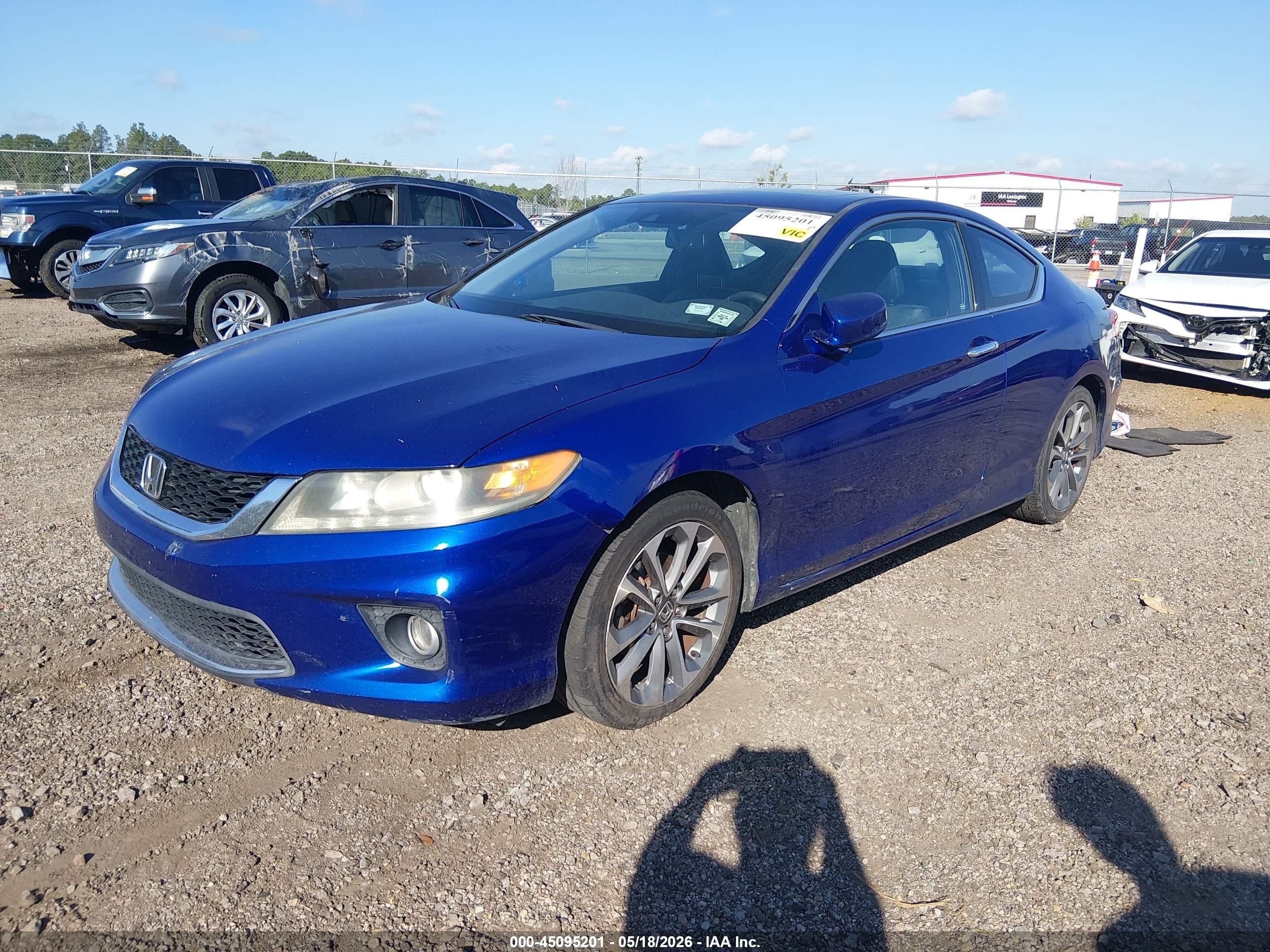 2015 Honda Accord Ex-l V-6 Синий vin: 1HGCT2B84FA007198