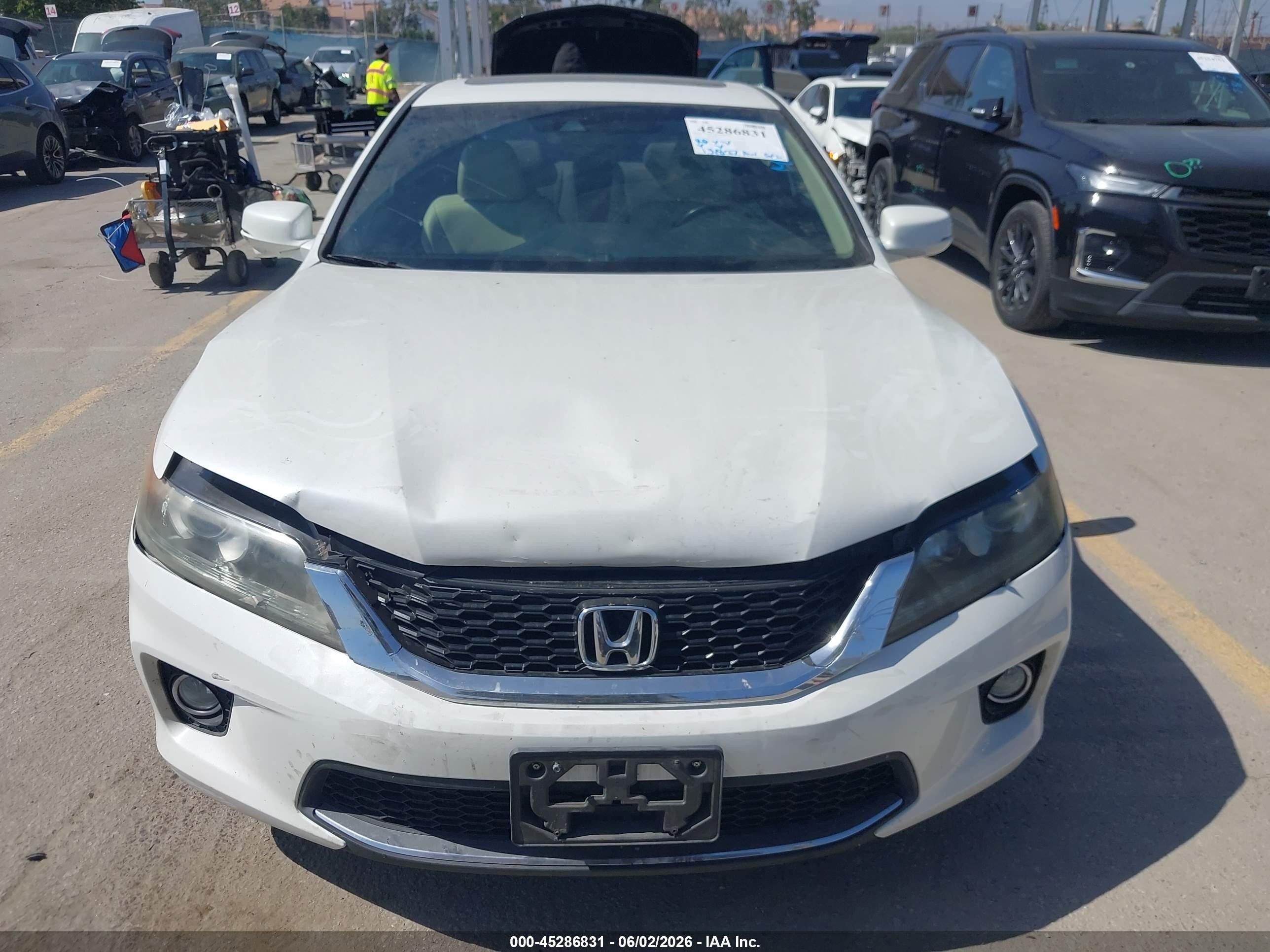 2013 Honda Accord Ex-l V-6 Белый vin: 1HGCT2B85DA000290