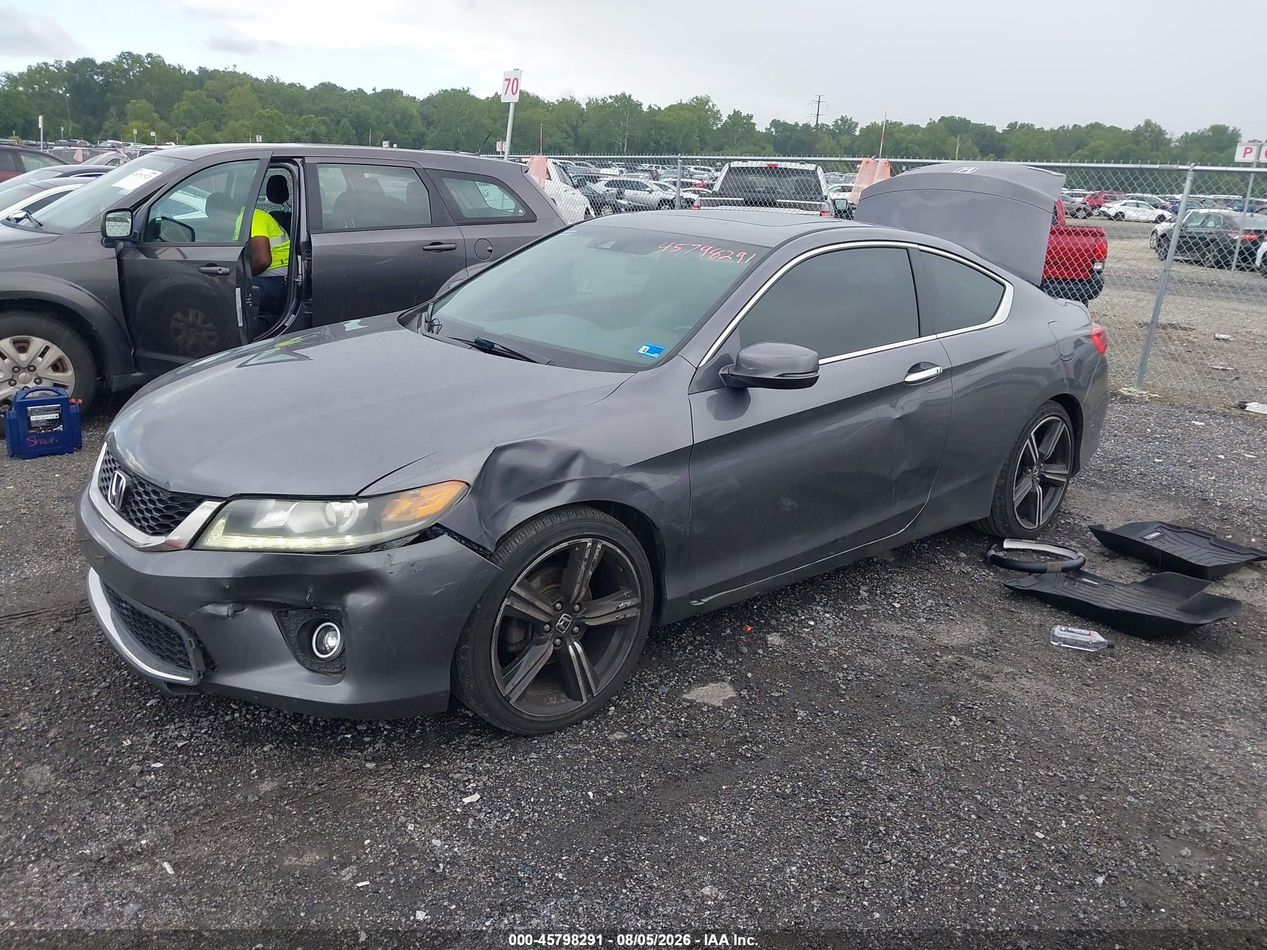 2013 Honda Accord Ex-l V-6 Gray vin: 1HGCT2B85DA012908