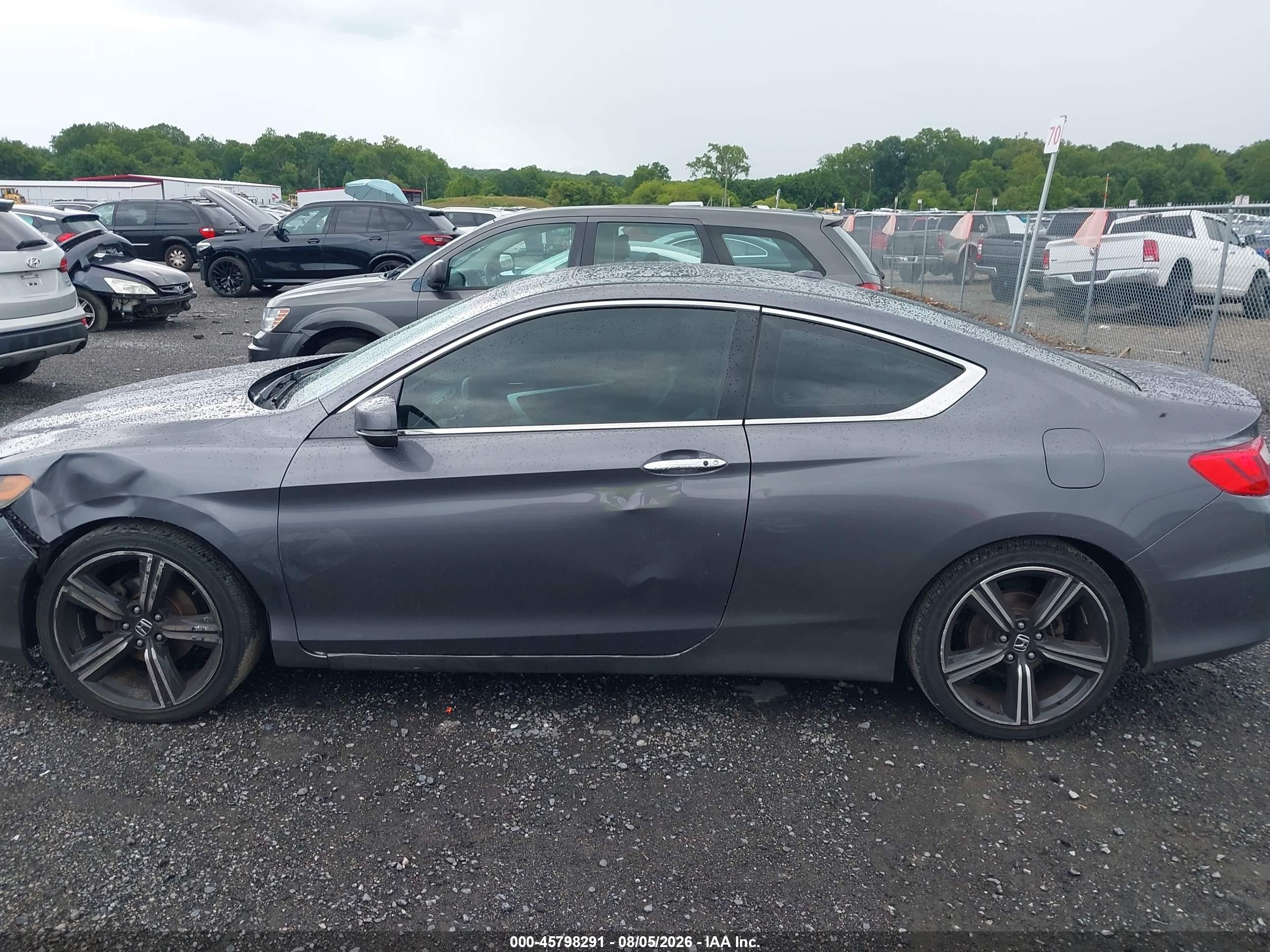 2013 Honda Accord Ex-l V-6 Gray vin: 1HGCT2B85DA012908