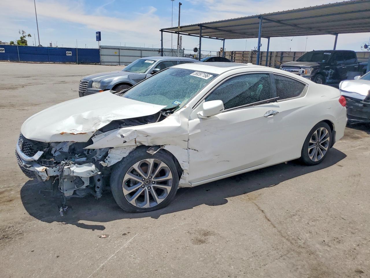 2014 Honda Accord Exl White vin: 1HGCT2B85EA001943