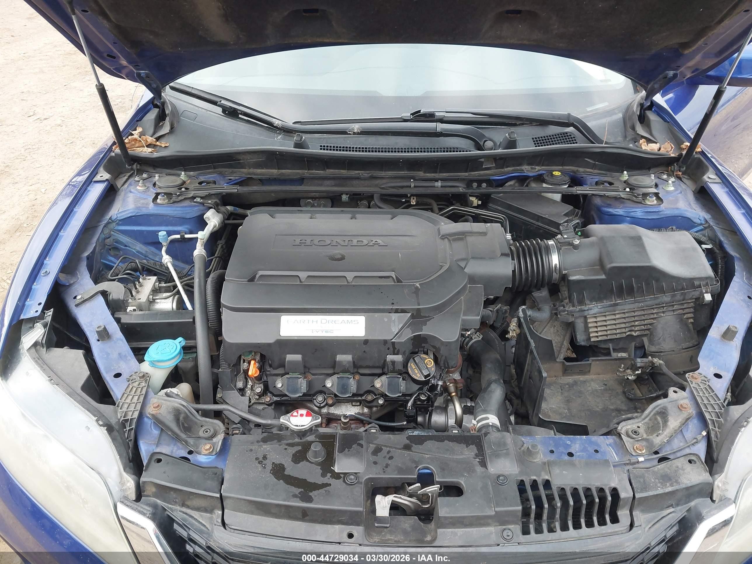 2014 Honda Accord Ex-l V-6 Blue vin: 1HGCT2B85EA003045