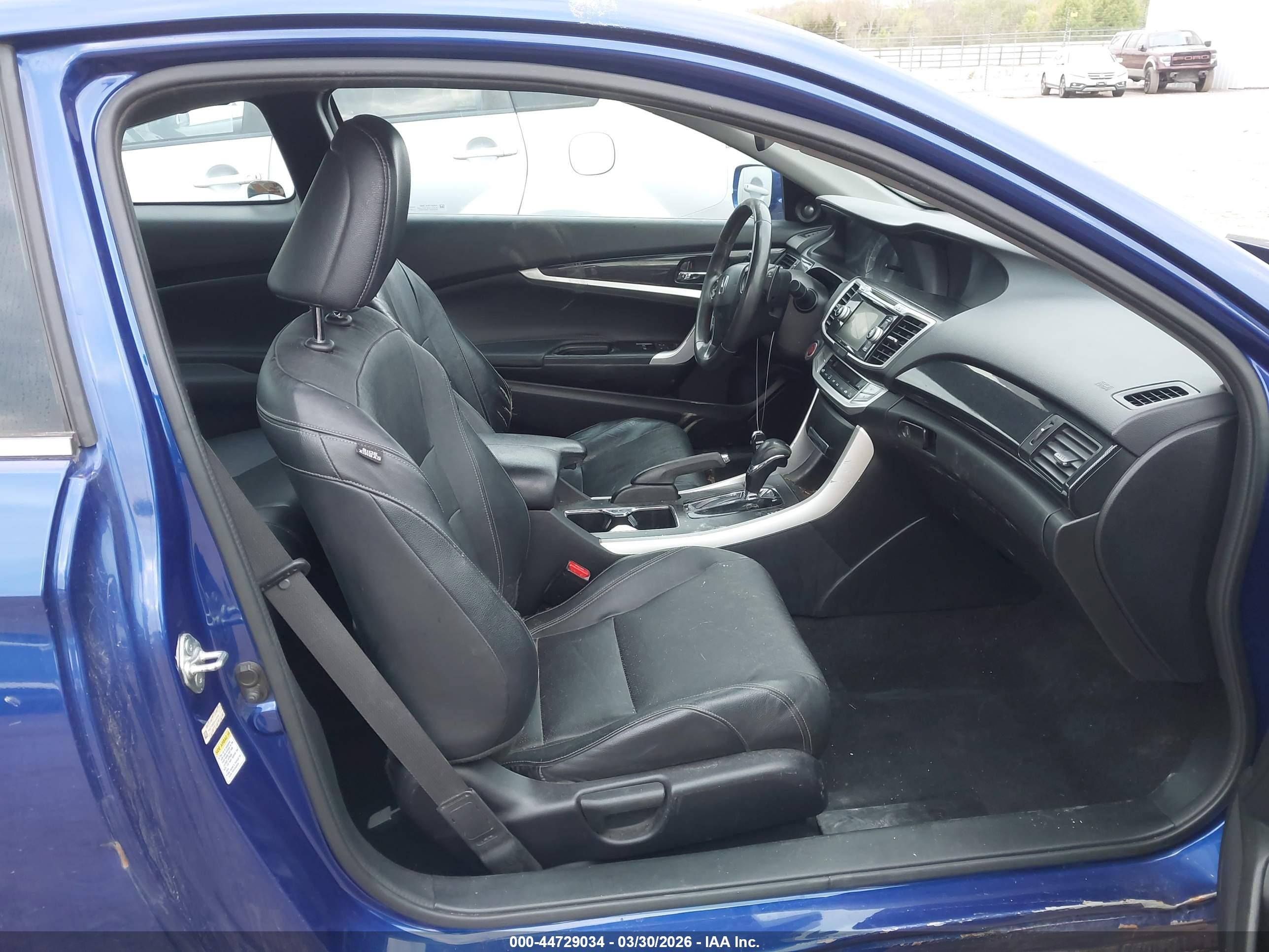 2014 Honda Accord Ex-l V-6 Blue vin: 1HGCT2B85EA003045