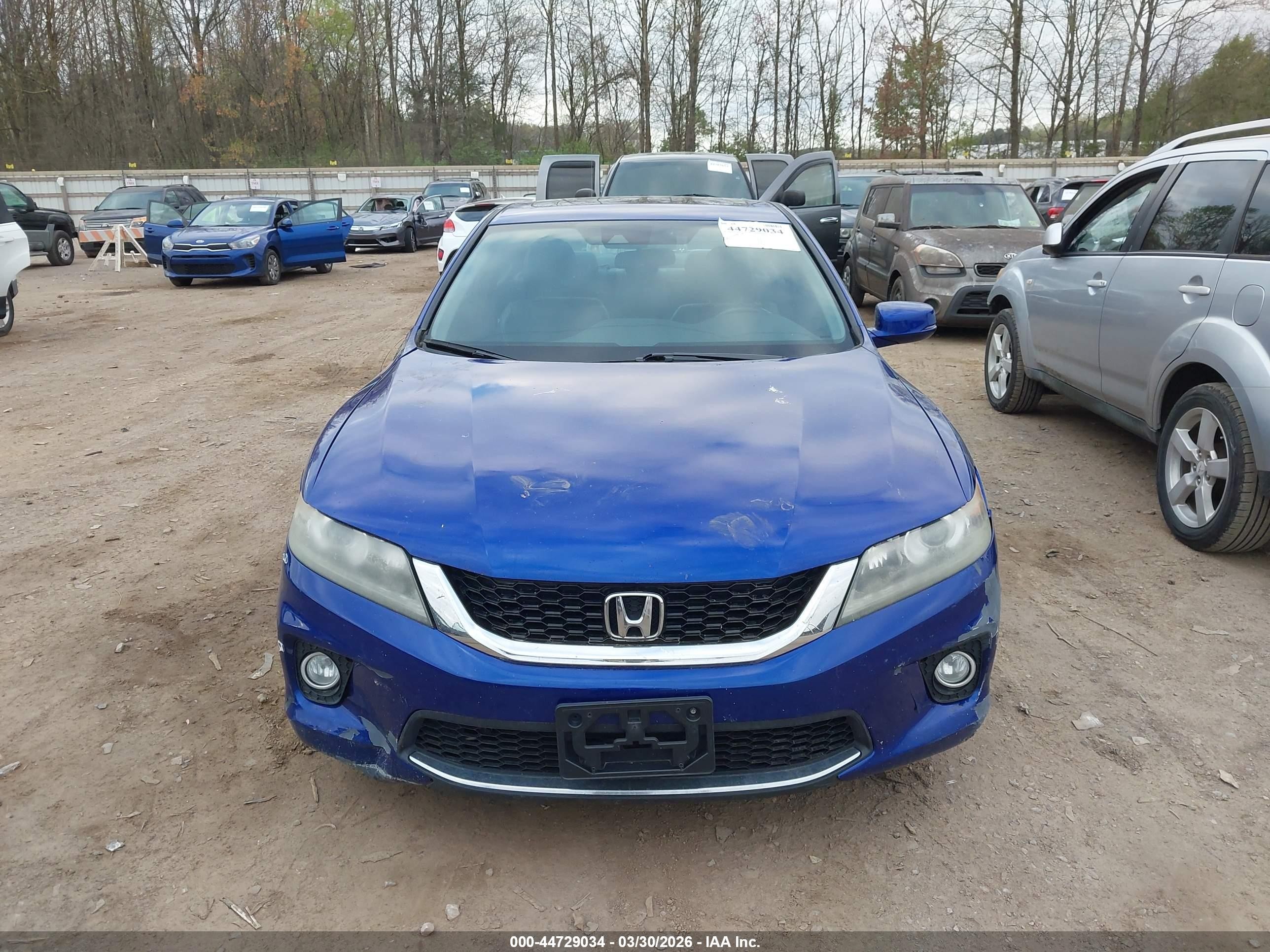 2014 Honda Accord Ex-l V-6 Blue vin: 1HGCT2B85EA003045