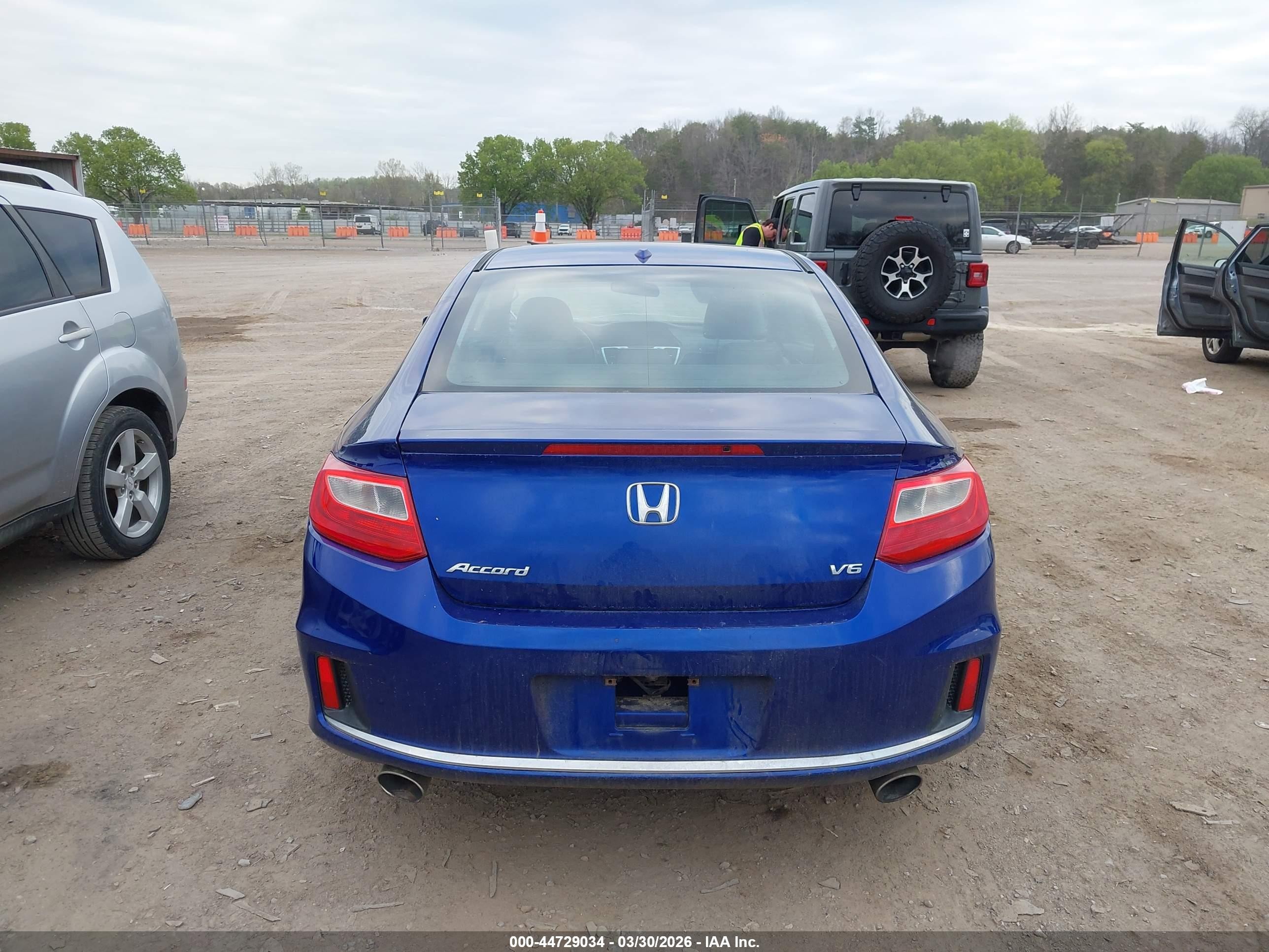 2014 Honda Accord Ex-l V-6 Blue vin: 1HGCT2B85EA003045