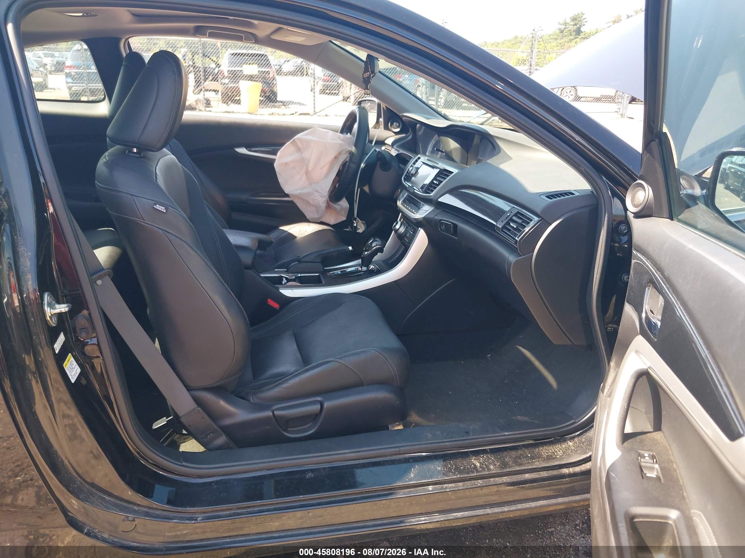 2014 Honda Accord Ex-l V-6 Black vin: 1HGCT2B85EA006219
