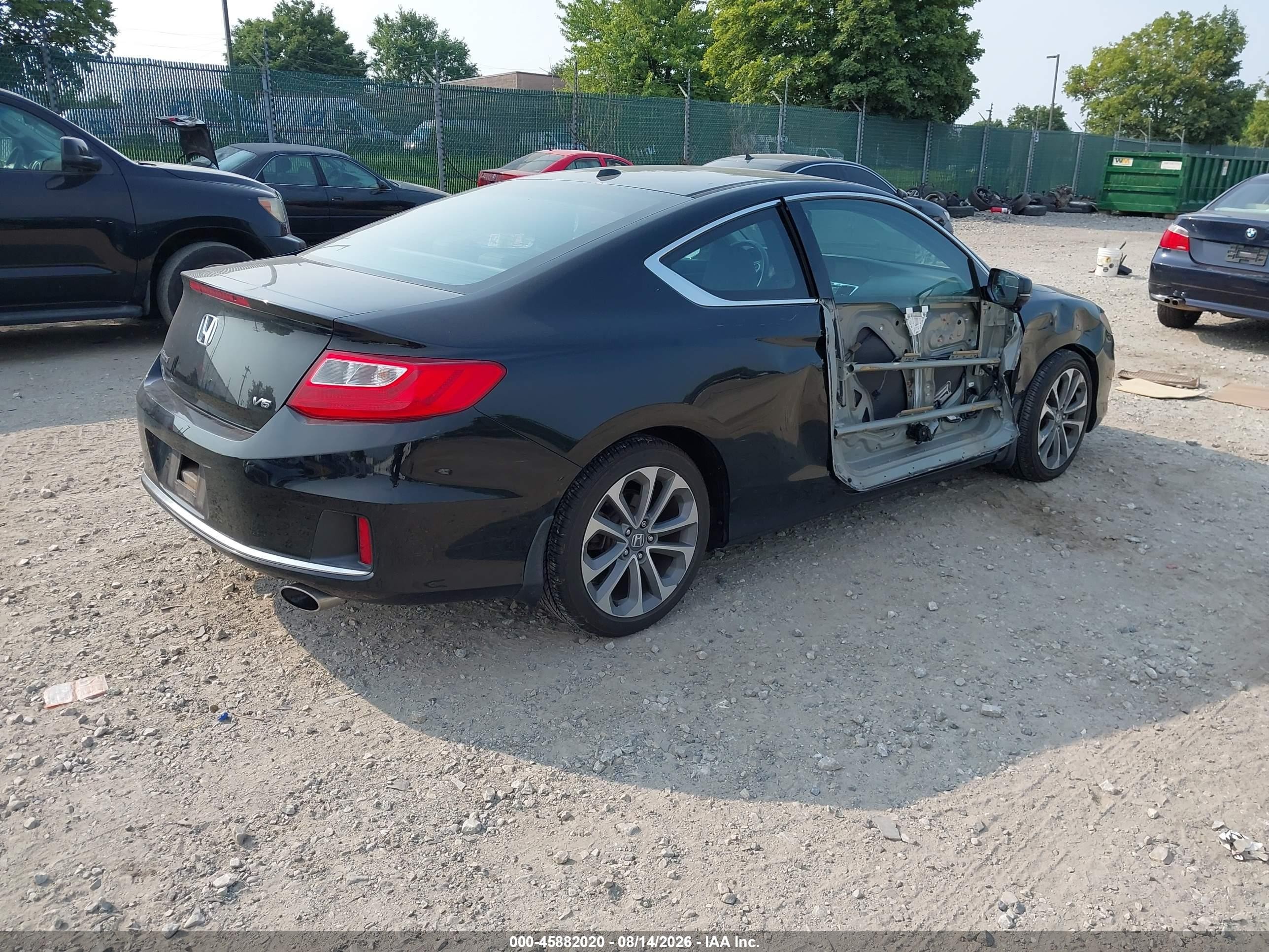 2015 Honda Accord Ex-l V-6 Черный vin: 1HGCT2B85FA007372