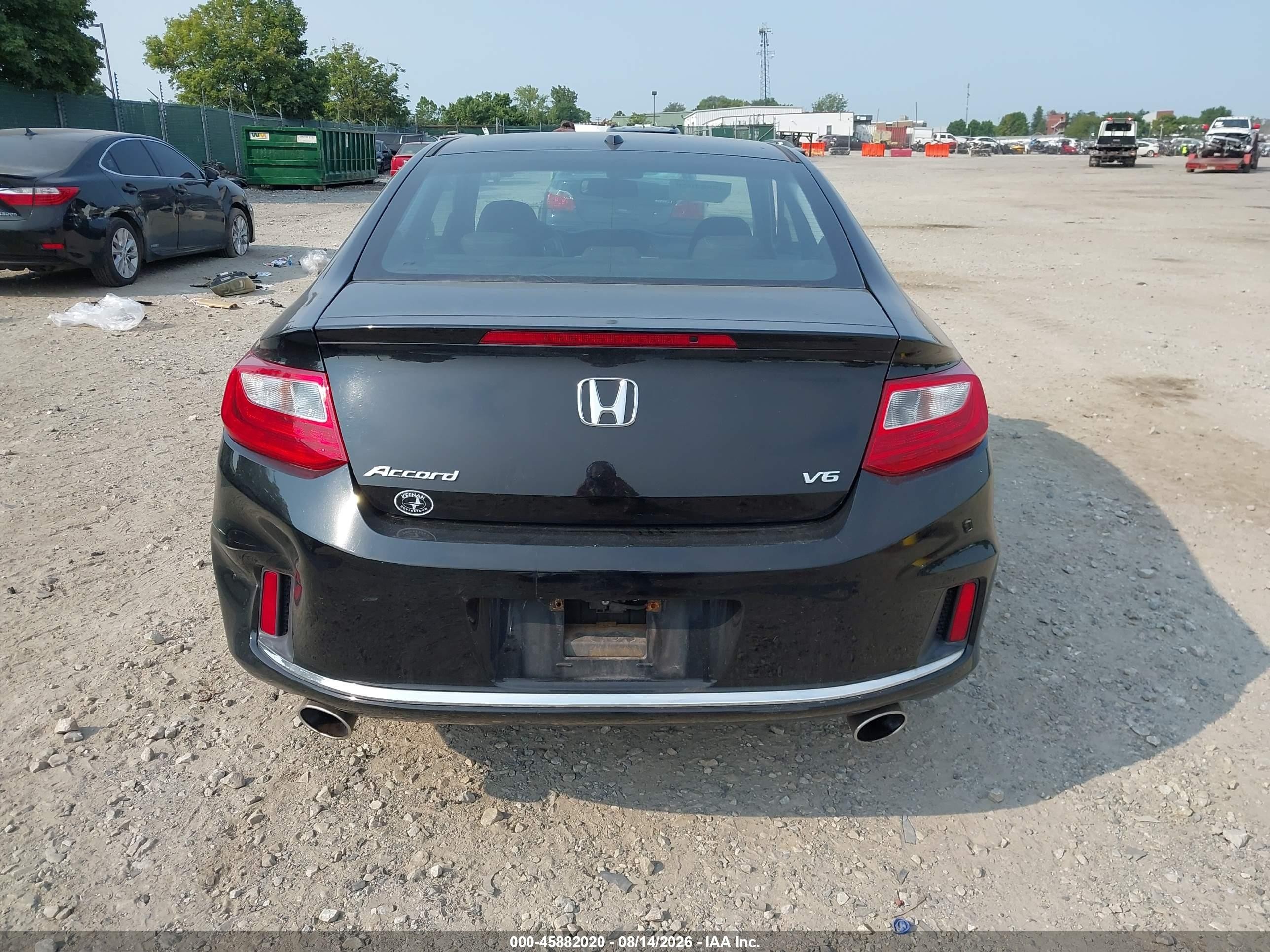 2015 Honda Accord Ex-l V-6 Черный vin: 1HGCT2B85FA007372