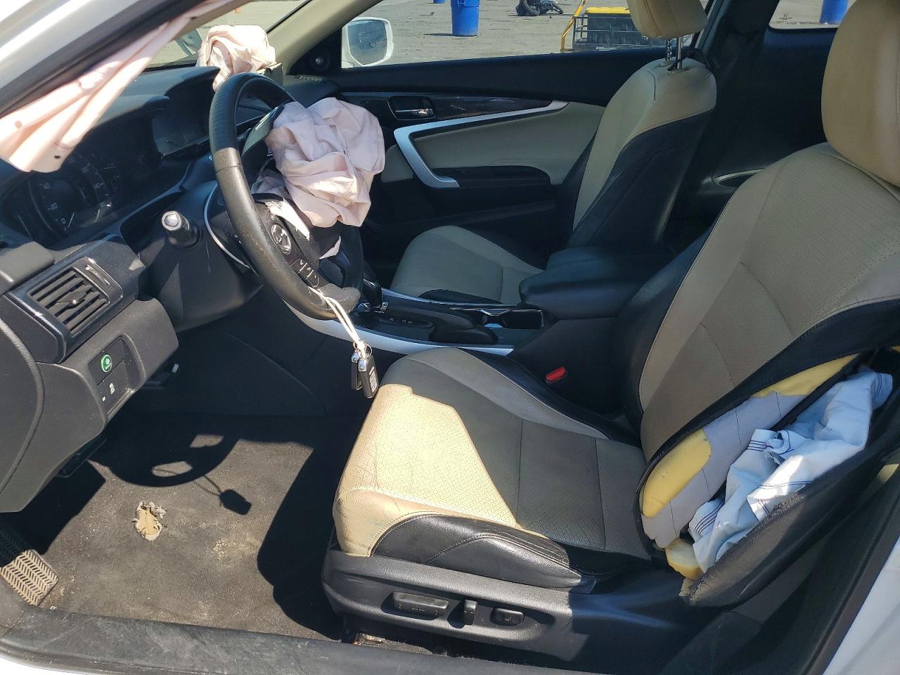 2013 Honda Accord Exl White vin: 1HGCT2B86DA006924