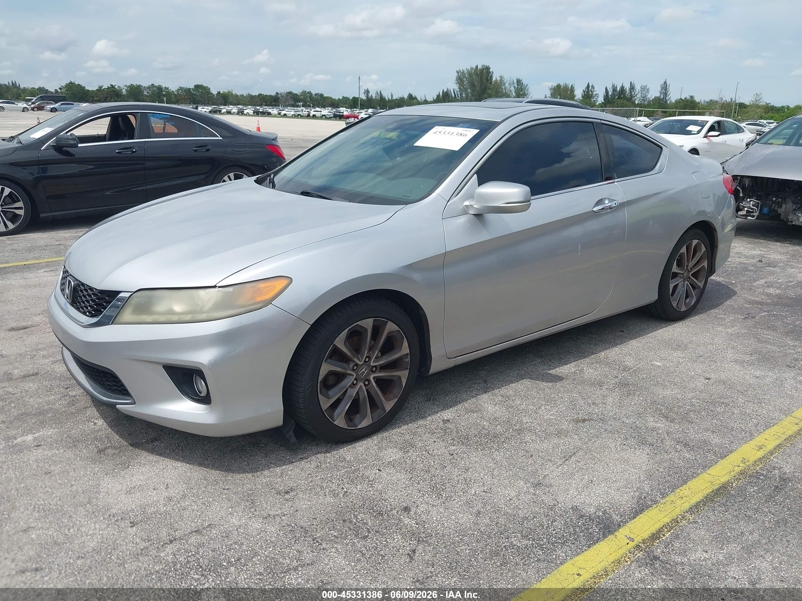 2014 Honda Accord Ex-l V-6 Silver vin: 1HGCT2B86EA004981