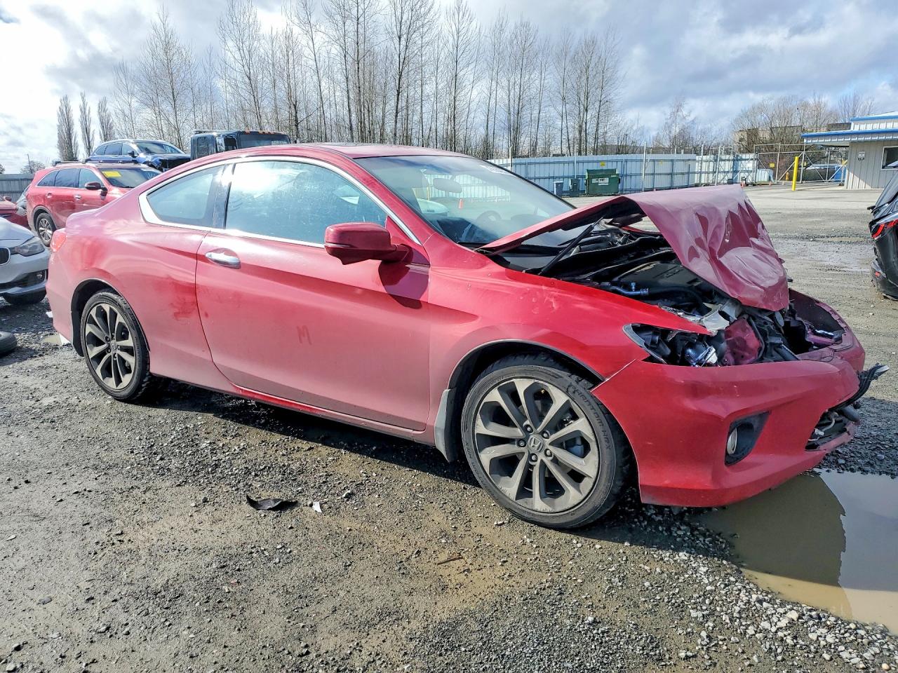 2013 Honda Accord Exl Red vin: 1HGCT2B87DA005460