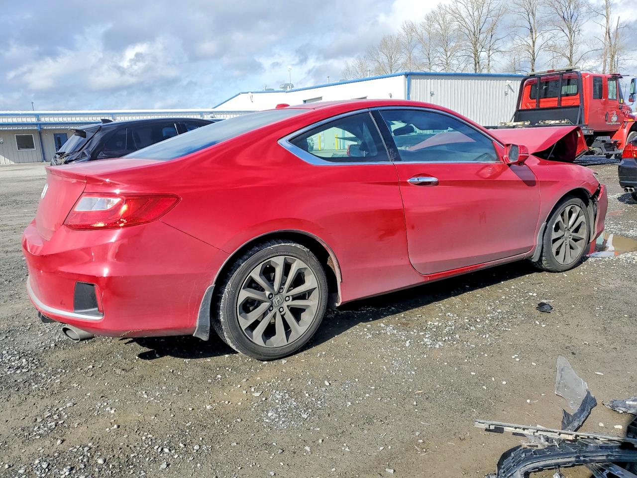 2013 Honda Accord Exl Red vin: 1HGCT2B87DA005460