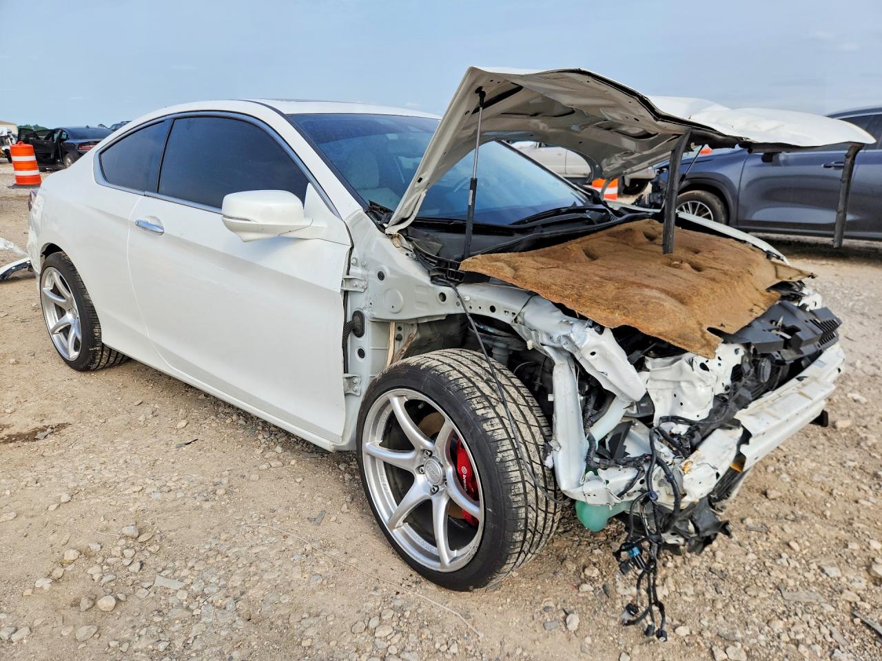 2015 Honda Accord Exl White vin: 1HGCT2B87FA002013