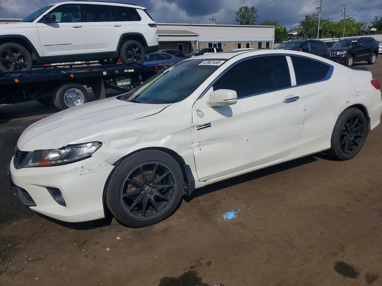 2015 Honda Accord Exl White vin: 1HGCT2B87FA003369