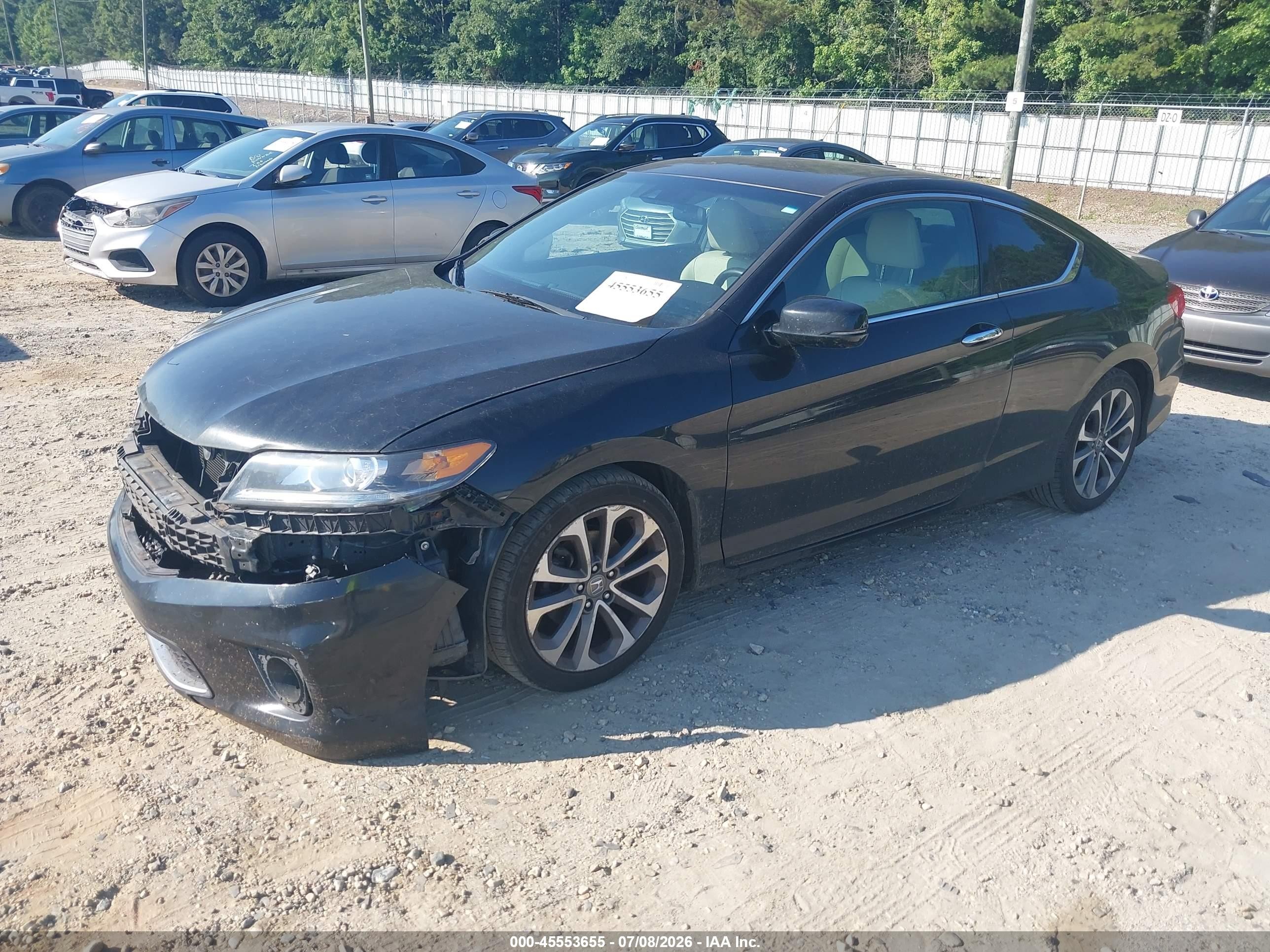 2013 Honda Accord Ex-l V-6 Black vin: 1HGCT2B88DA001479
