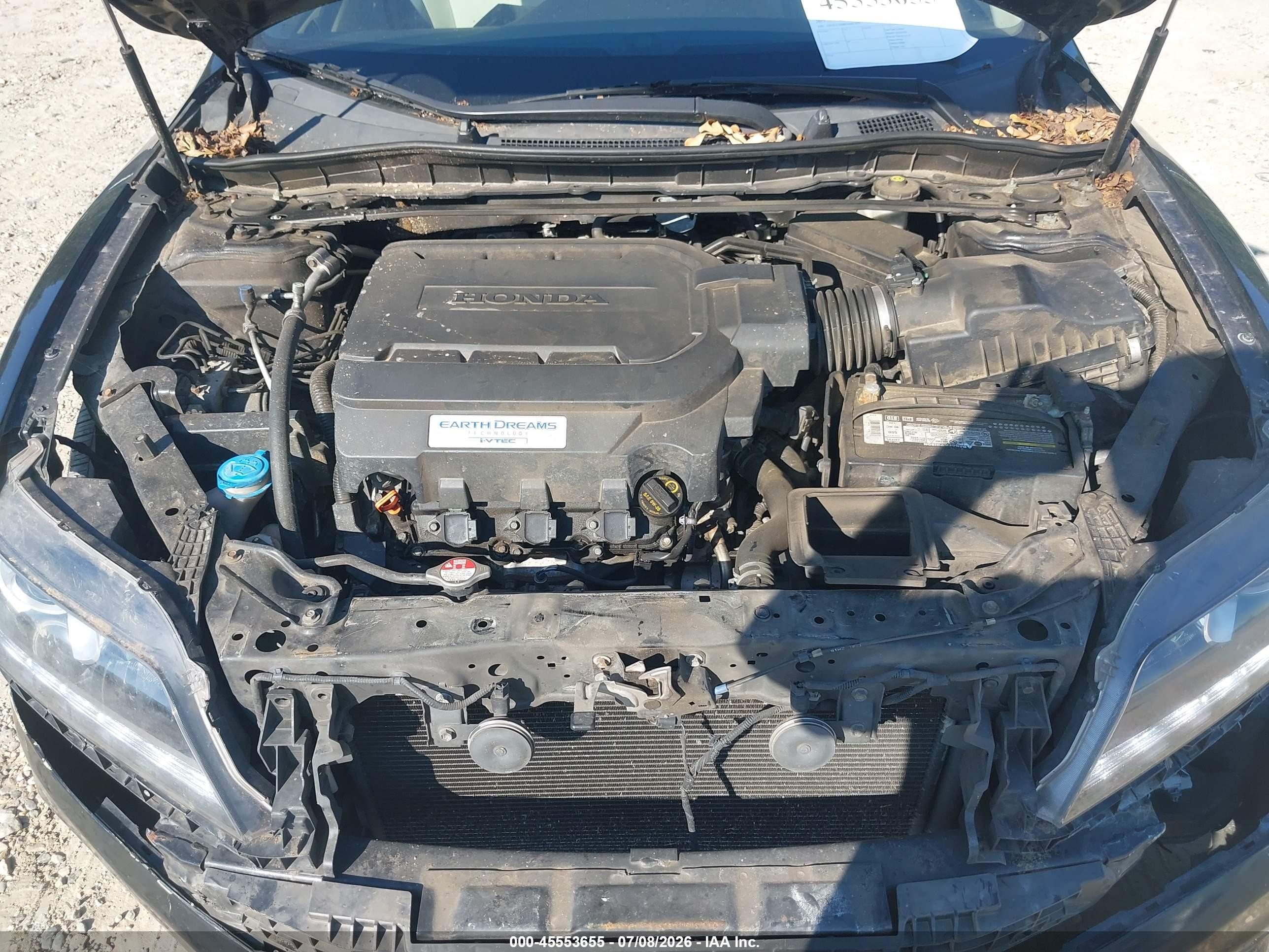 2013 Honda Accord Ex-l V-6 Black vin: 1HGCT2B88DA001479