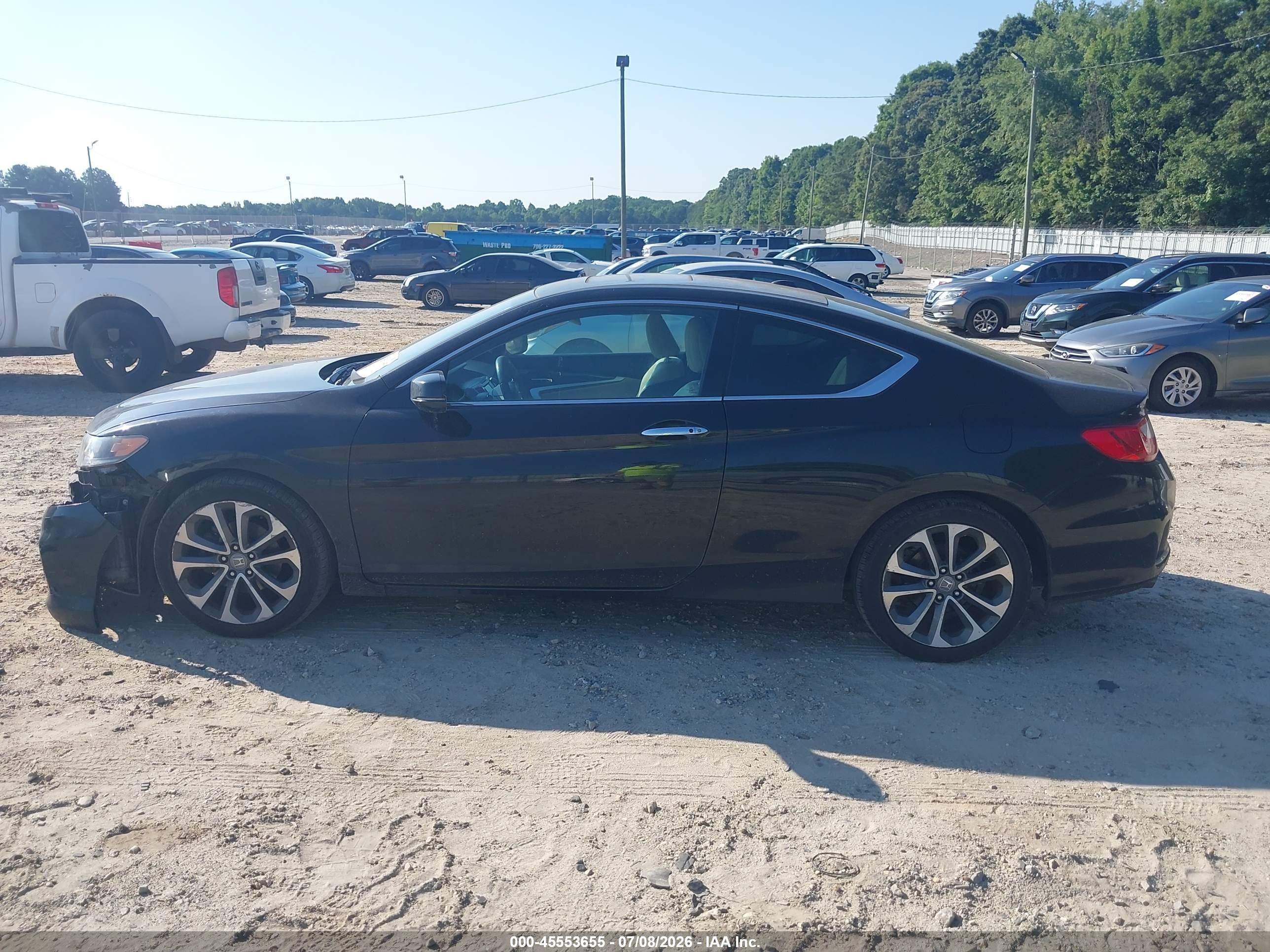 2013 Honda Accord Ex-l V-6 Black vin: 1HGCT2B88DA001479