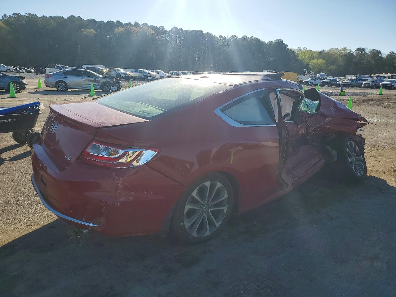 2013 Honda Accord Exl Red vin: 1HGCT2B88DA002955