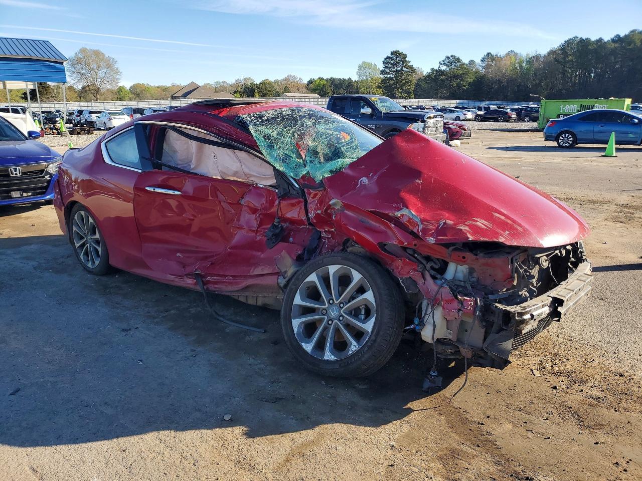 2013 Honda Accord Exl Red vin: 1HGCT2B88DA002955