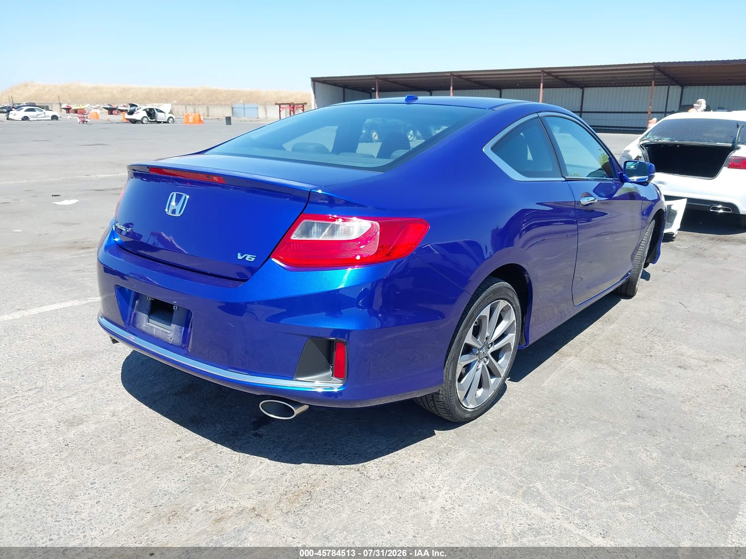 2014 Honda Accord Ex-l V-6 Blue vin: 1HGCT2B88EA003489