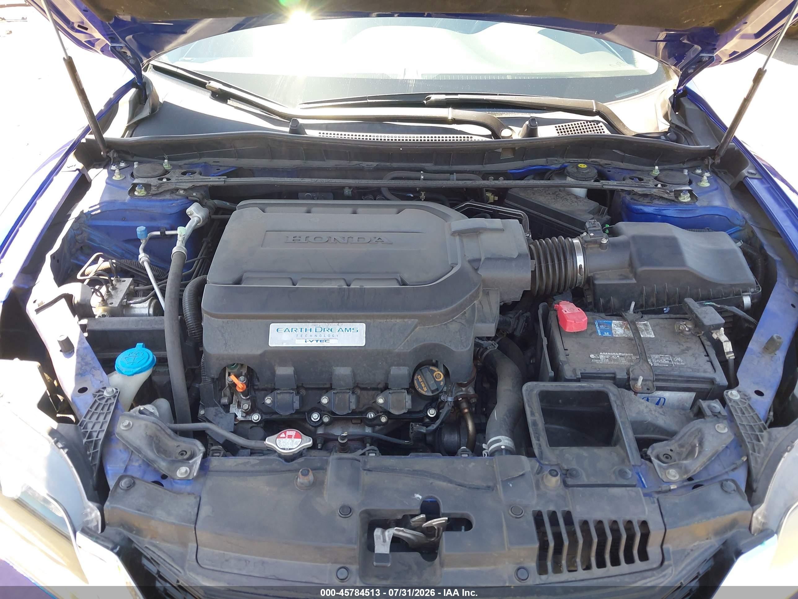 2014 Honda Accord Ex-l V-6 Blue vin: 1HGCT2B88EA003489