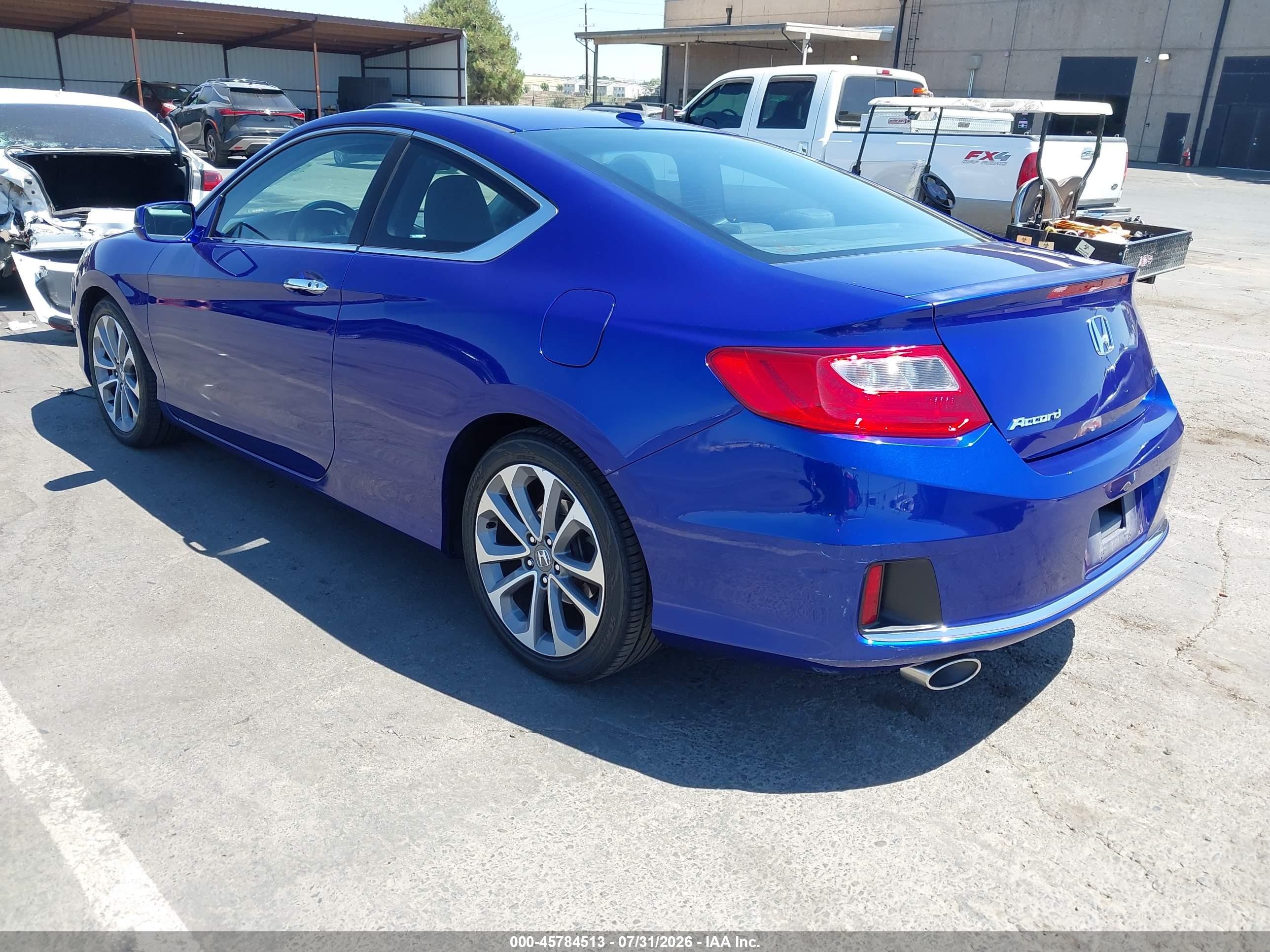 2014 Honda Accord Ex-l V-6 Blue vin: 1HGCT2B88EA003489