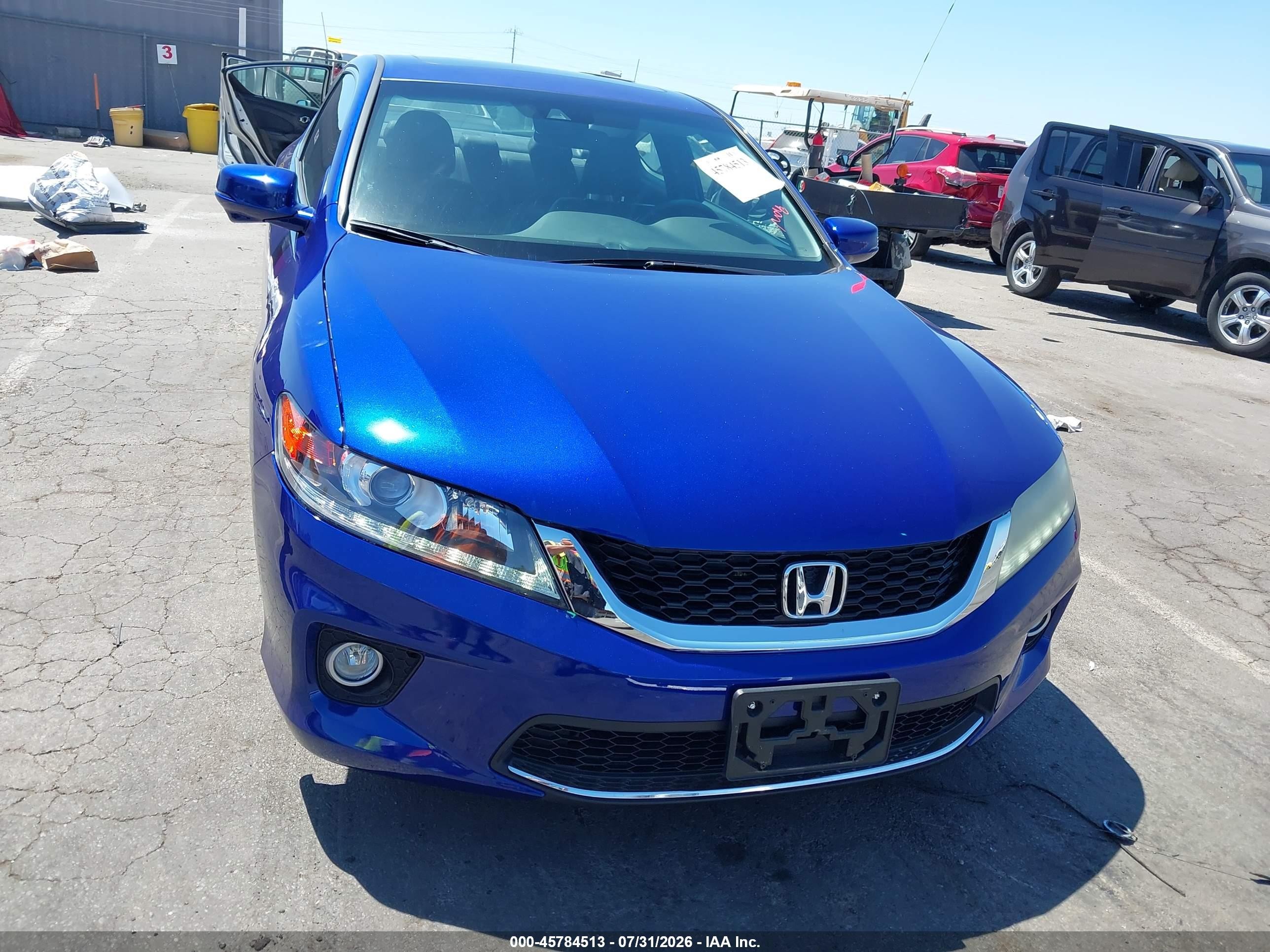 2014 Honda Accord Ex-l V-6 Blue vin: 1HGCT2B88EA003489