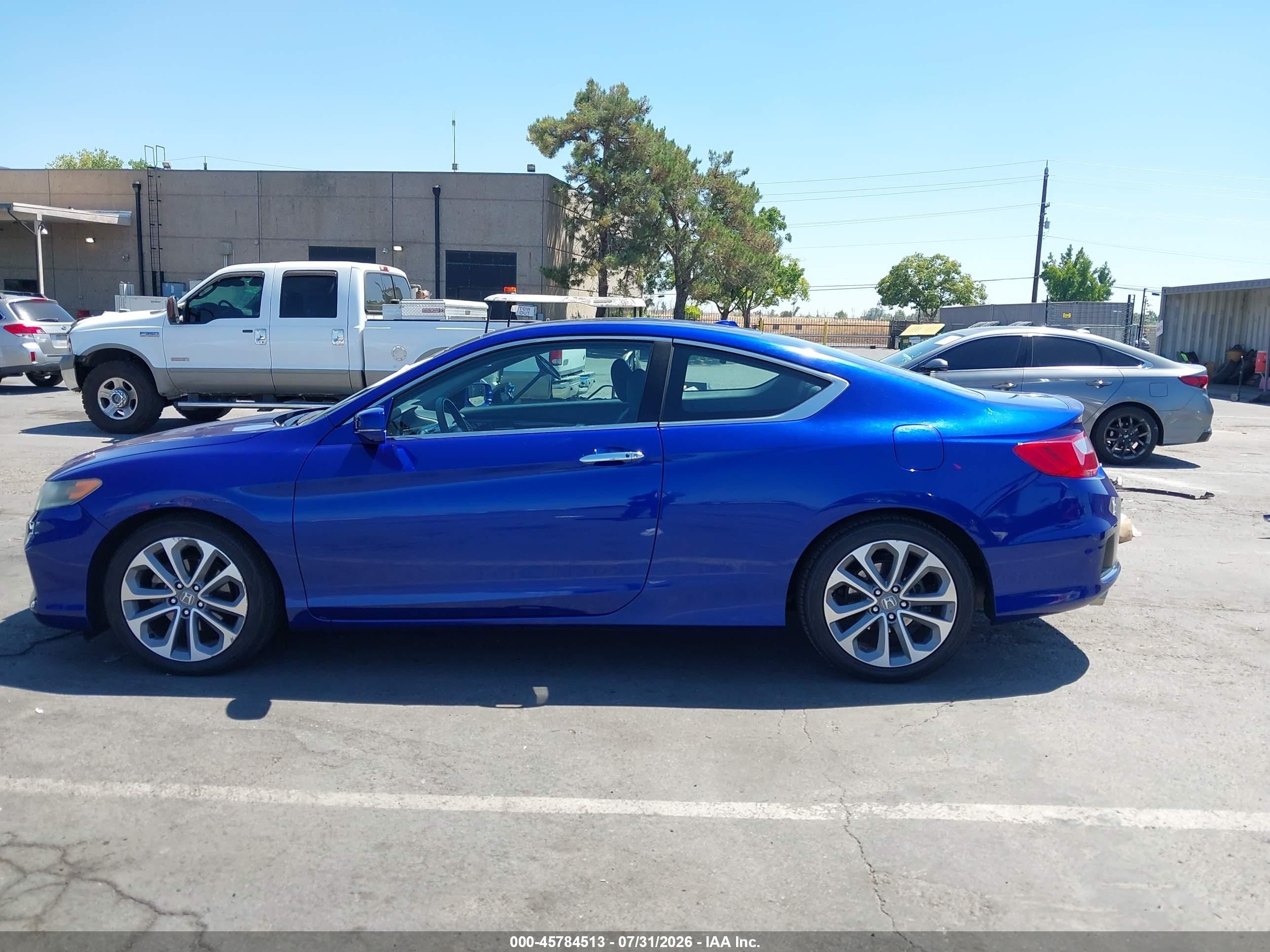 2014 Honda Accord Ex-l V-6 Blue vin: 1HGCT2B88EA003489