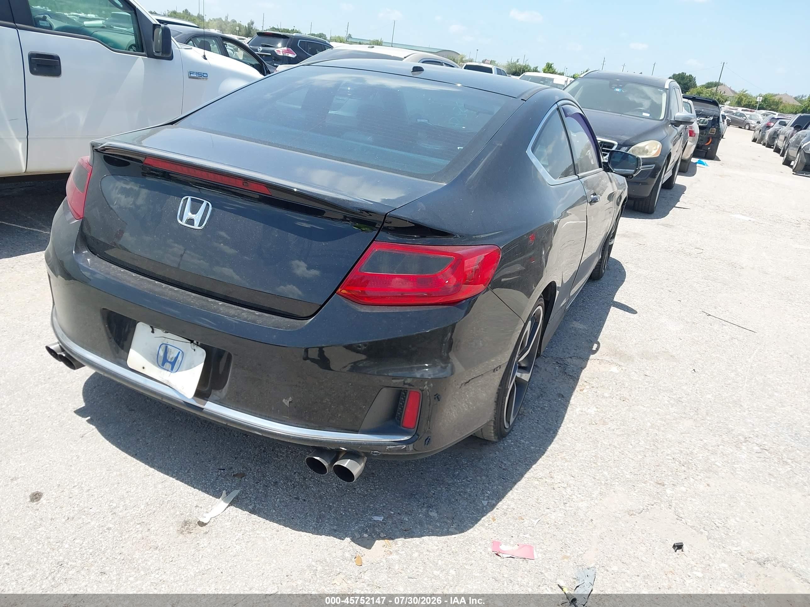 2014 Honda Accord Ex-l V-6 Black vin: 1HGCT2B88EA004593