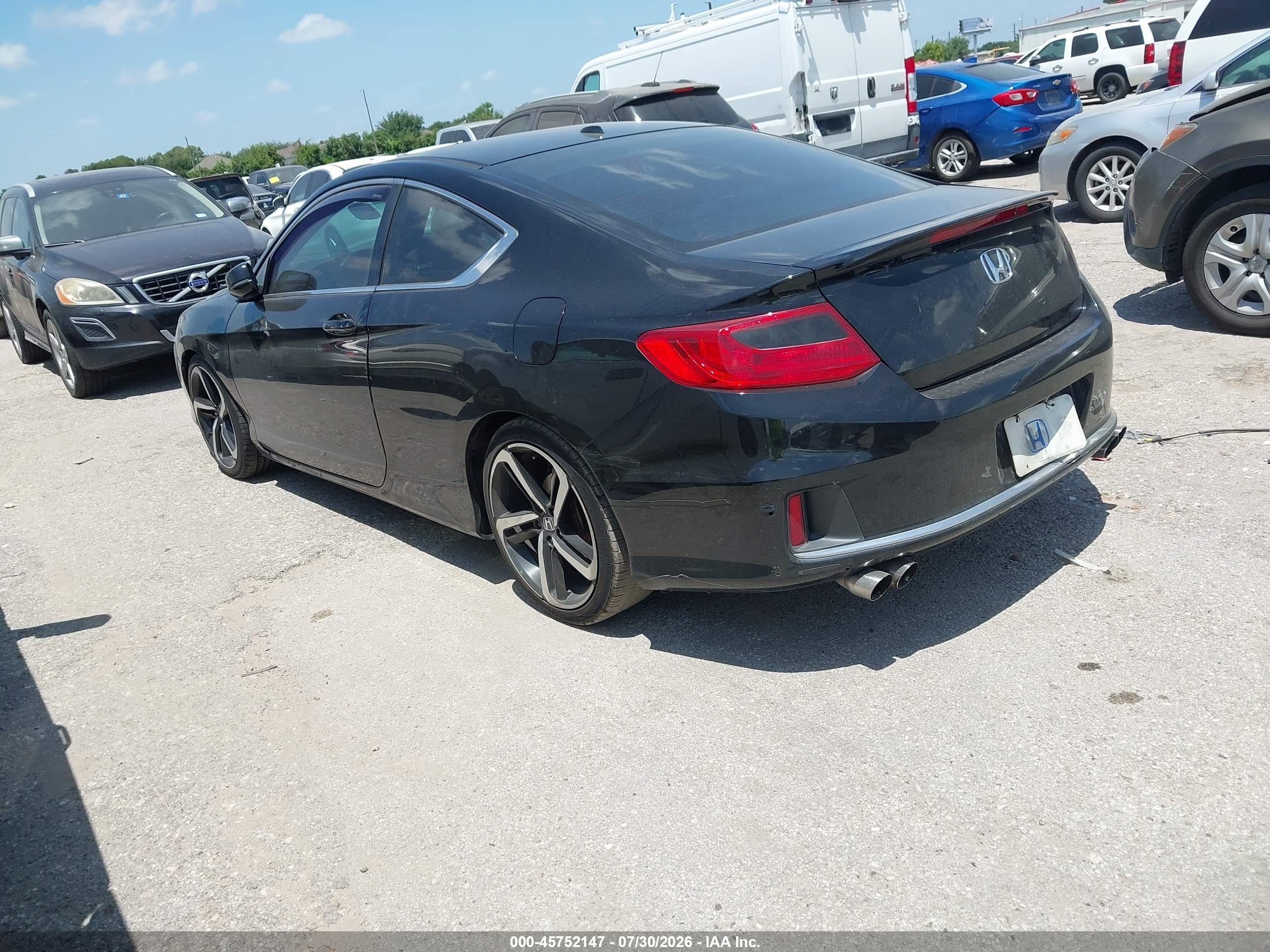 2014 Honda Accord Ex-l V-6 Black vin: 1HGCT2B88EA004593