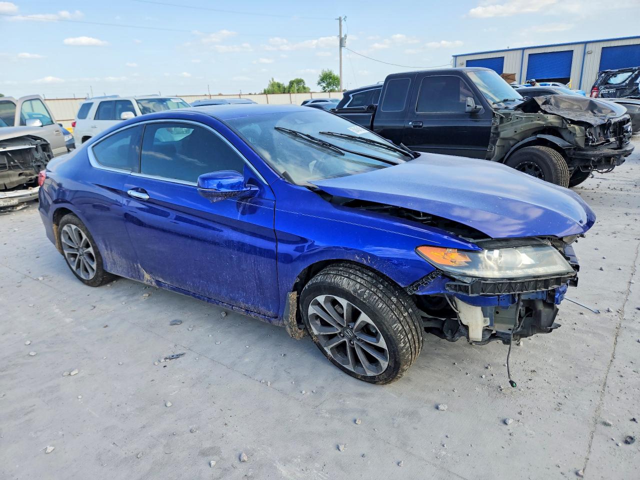 2015 Honda Accord Exl Blue vin: 1HGCT2B88FA000562