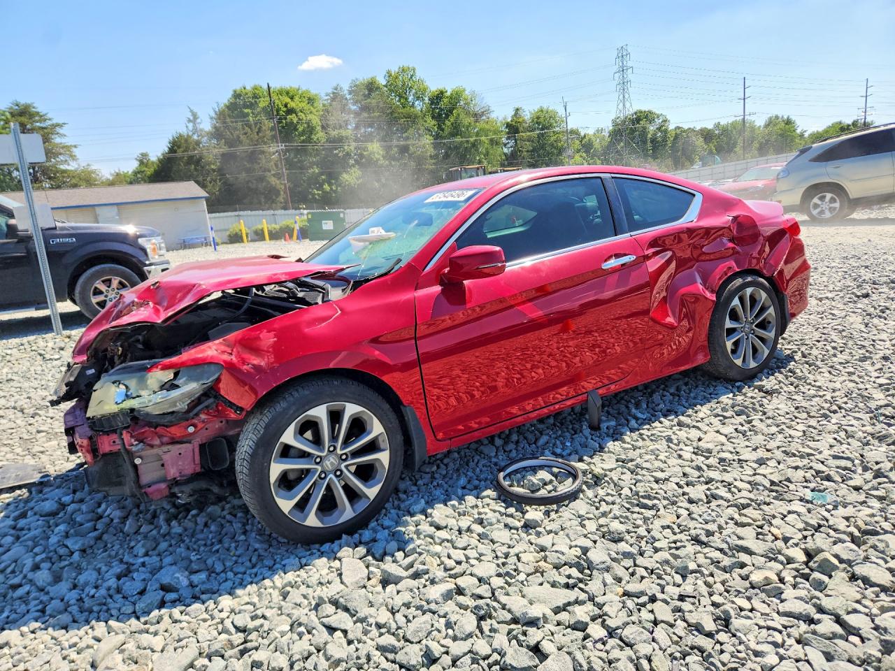 2015 Honda Accord Exl Red vin: 1HGCT2B88FA004014